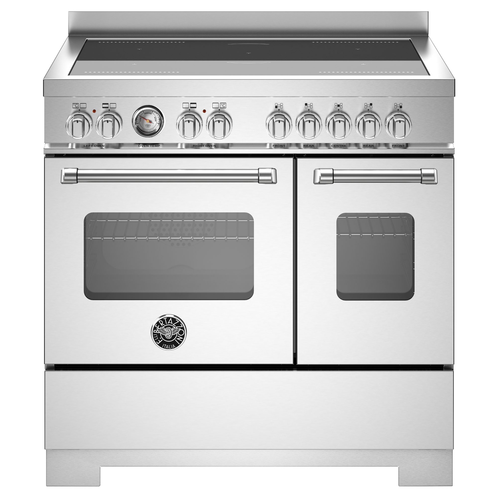 Bertazzoni  90cm Master Series Induction Range Cooker MAS95I2EXC2 - Stainless Steel