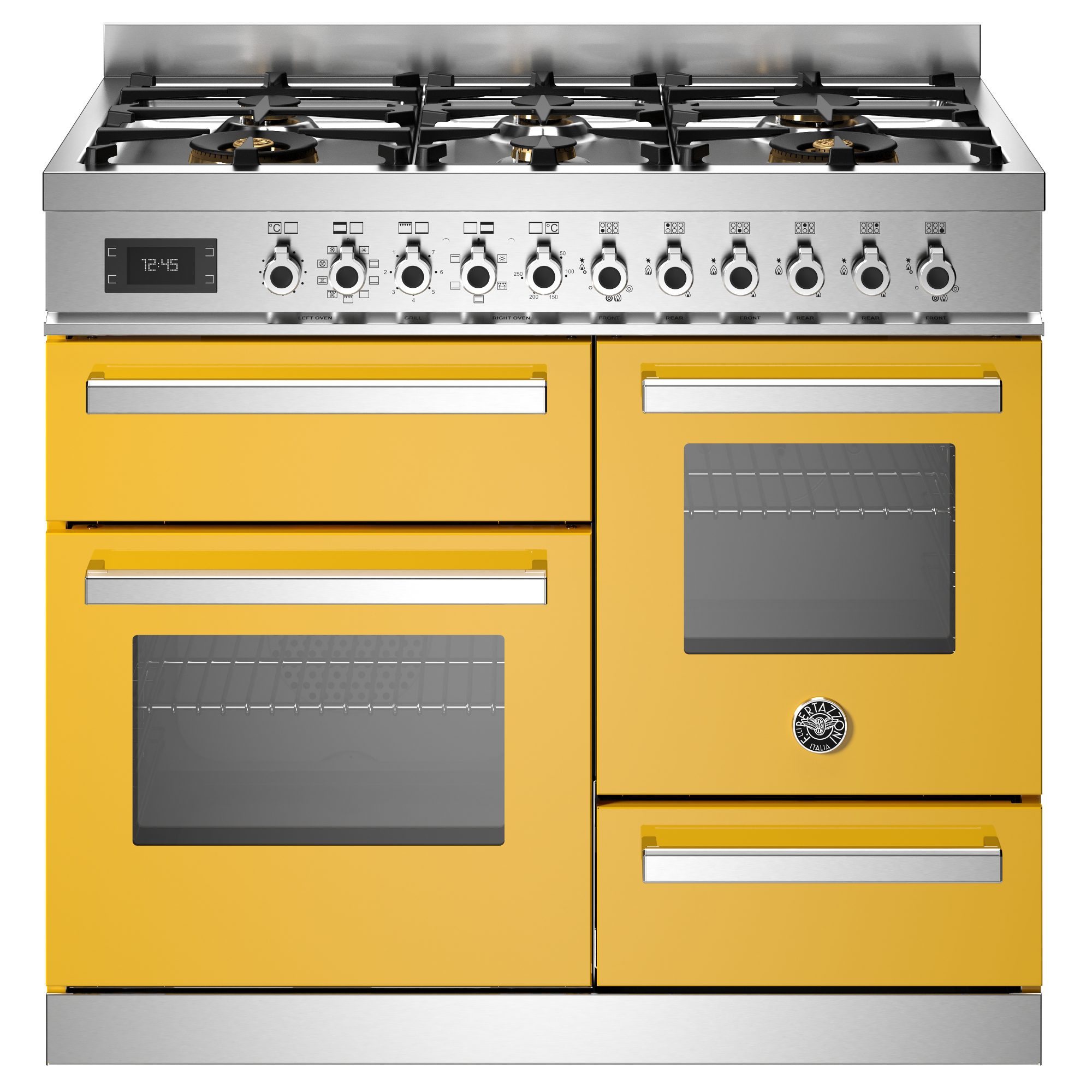 Bertazzoni  100cm Professional XG Dual Fuel Range Cooker PRO106L3EGIT2 - Yellow