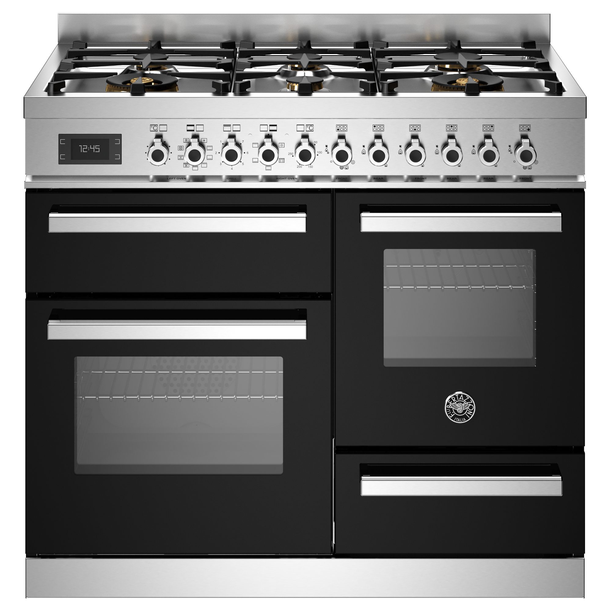 Bertazzoni  100cm Professional XG Dual Fuel Range Cooker PRO106L3ENET2 - Black