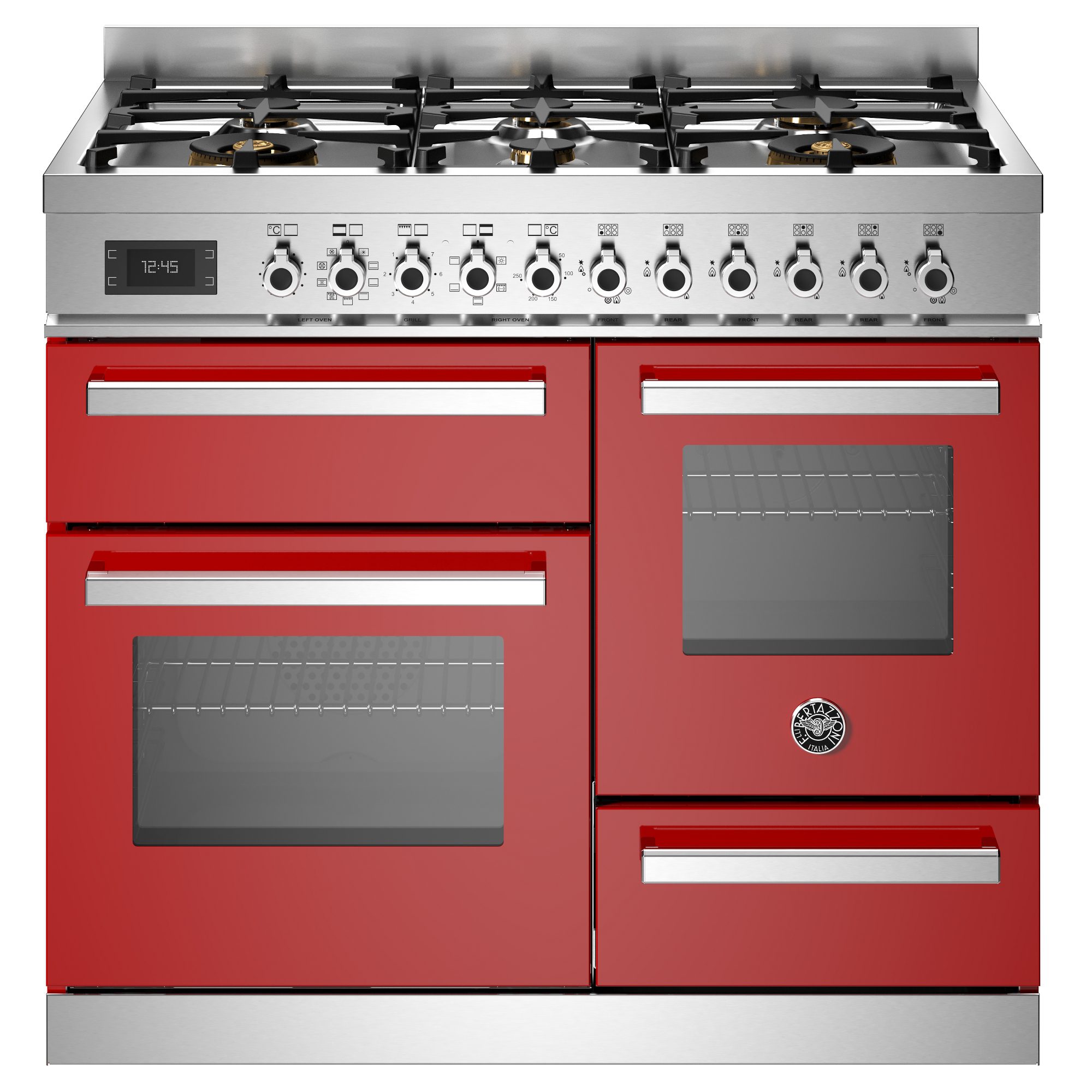 Bertazzoni  100cm Professional XG Dual Fuel Range Cooker PRO106L3EROT2 - Red