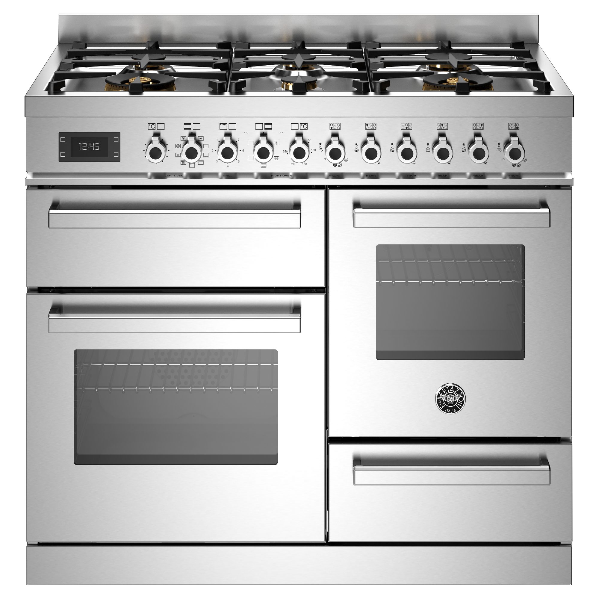 Bertazzoni  100cm Professional Dual Fuel Range Cooker PRO106L3EXT2 - Stainless Steel