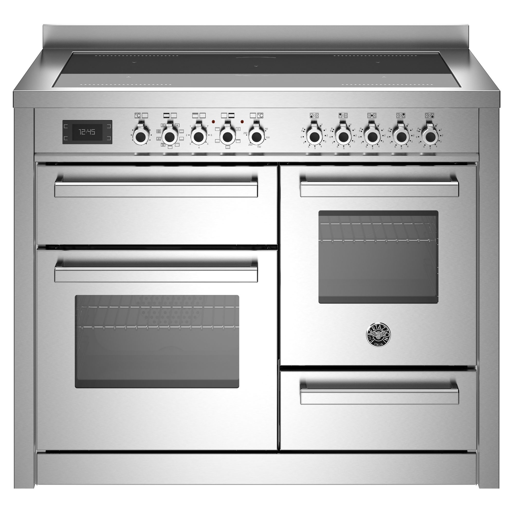 Bertazzoni  110cm Professional XG Induction Range Cooker PRO115I3EXT2 - Stainless Steel