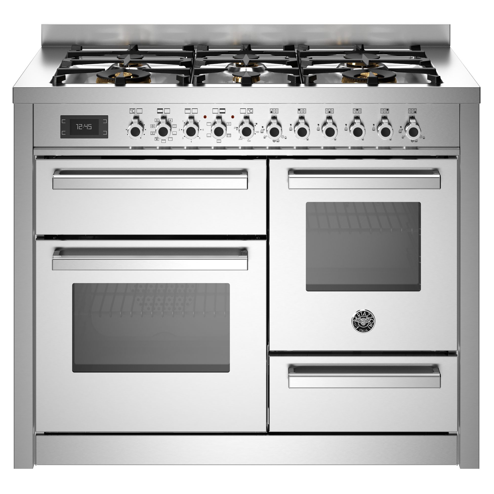 Bertazzoni  110cm Professional XG Dual Fuel Range Cooker PRO116L3EXT2 - Stainless Steel