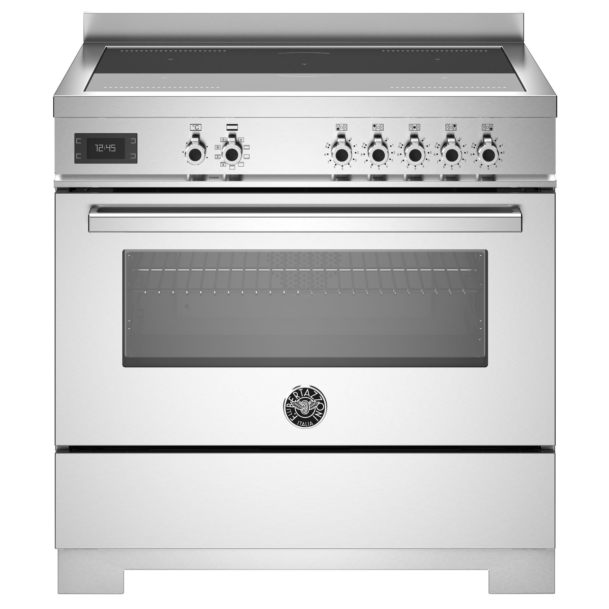 Bertazzoni  90cm Professional Induction Range Cooker PRO95I1EXT2 - Stainless Steel