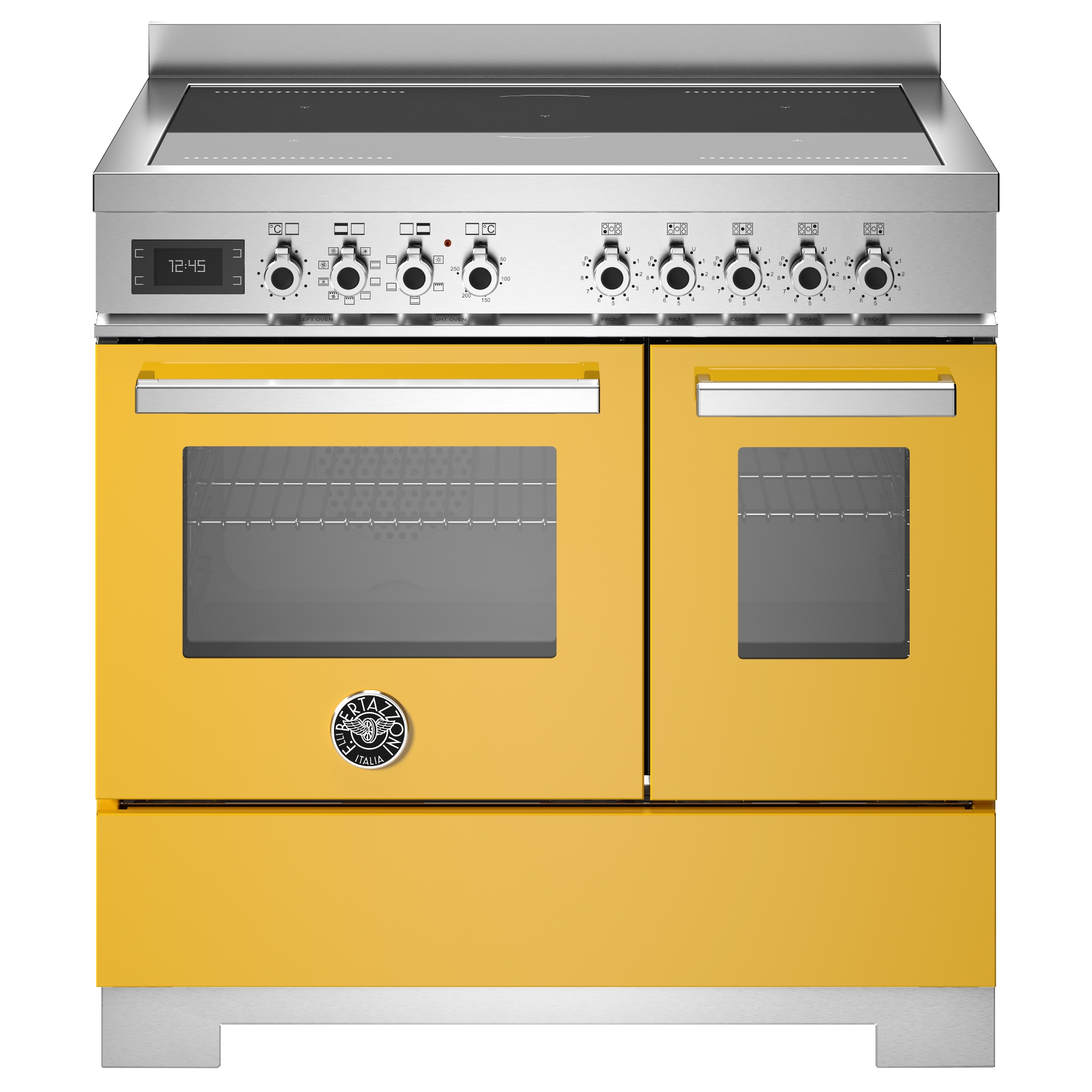 Bertazzoni PRO95I2EGIT2 90cm Professional Induction Twin Range Cooker - Yellow