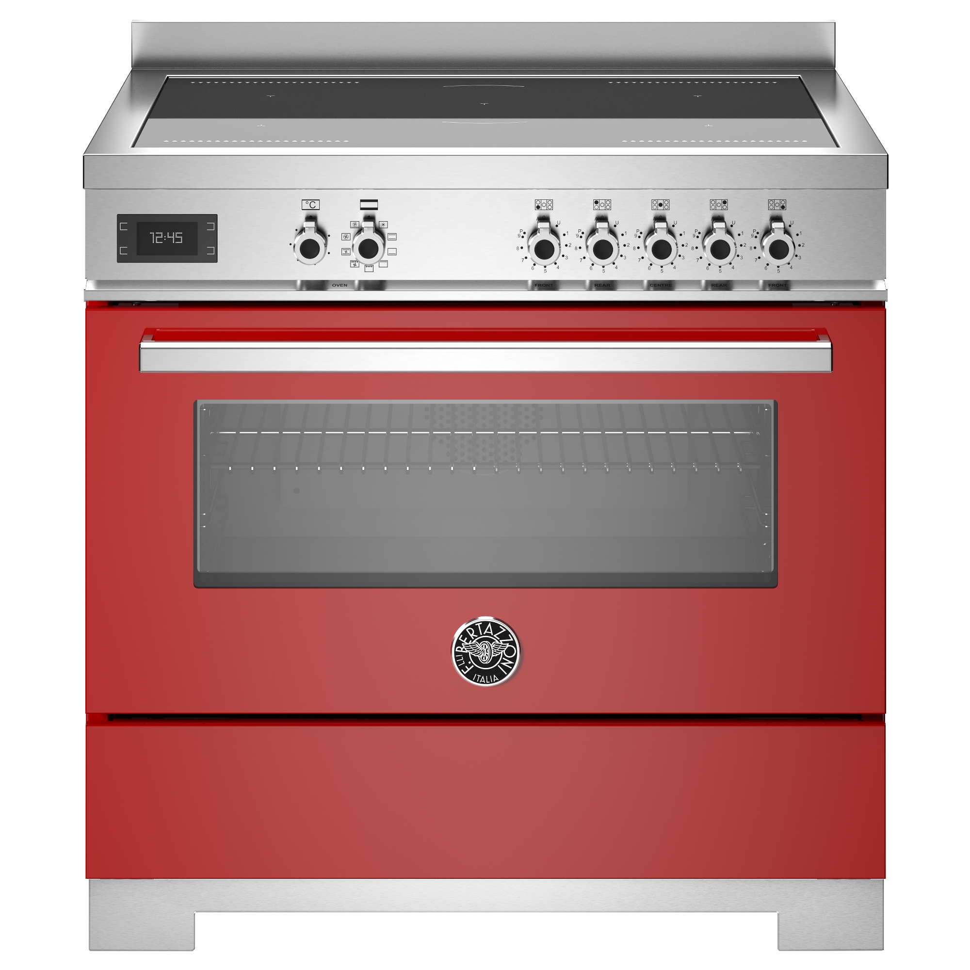 Bertazzoni PRO95I2EROT2 90cm Professional Induction Twin Range Cooker - Red