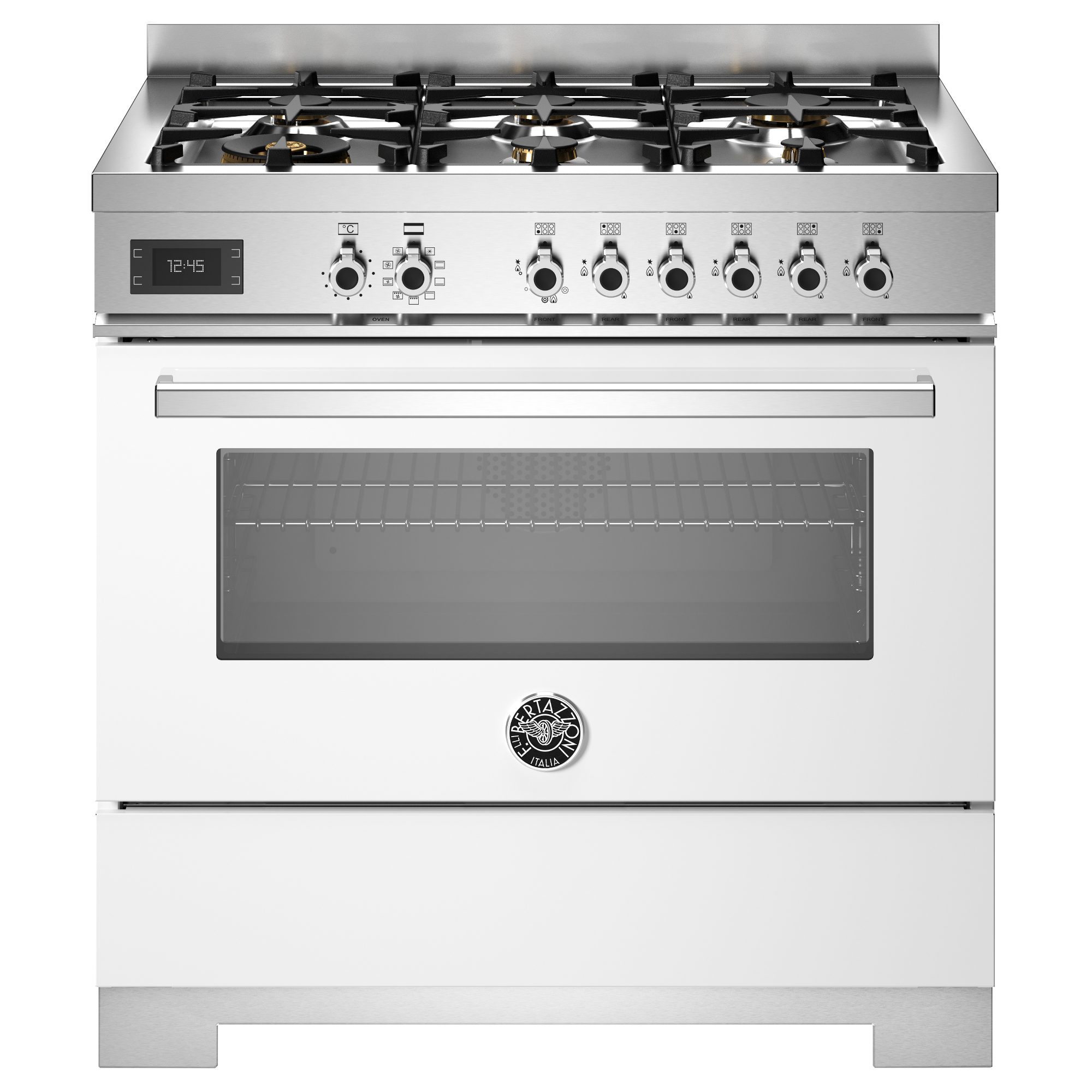 Bertazzoni  90cm Professional Dual Fuel Single Oven Range Cooker PRO96L1EBIT2 - White