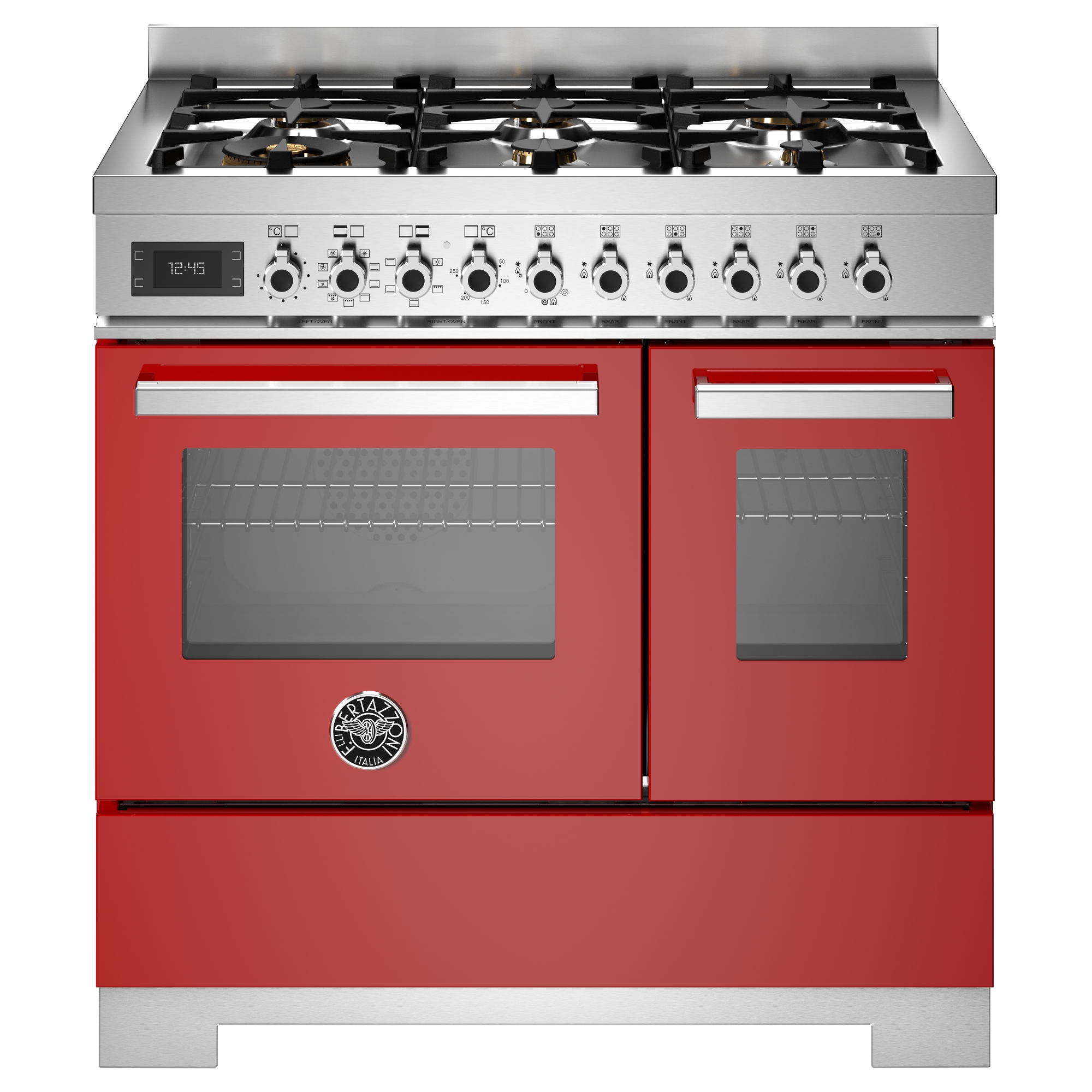Bertazzoni PRO96L1EROT2 90cm Professional Dual Fuel Single Oven Range Cooker - Red