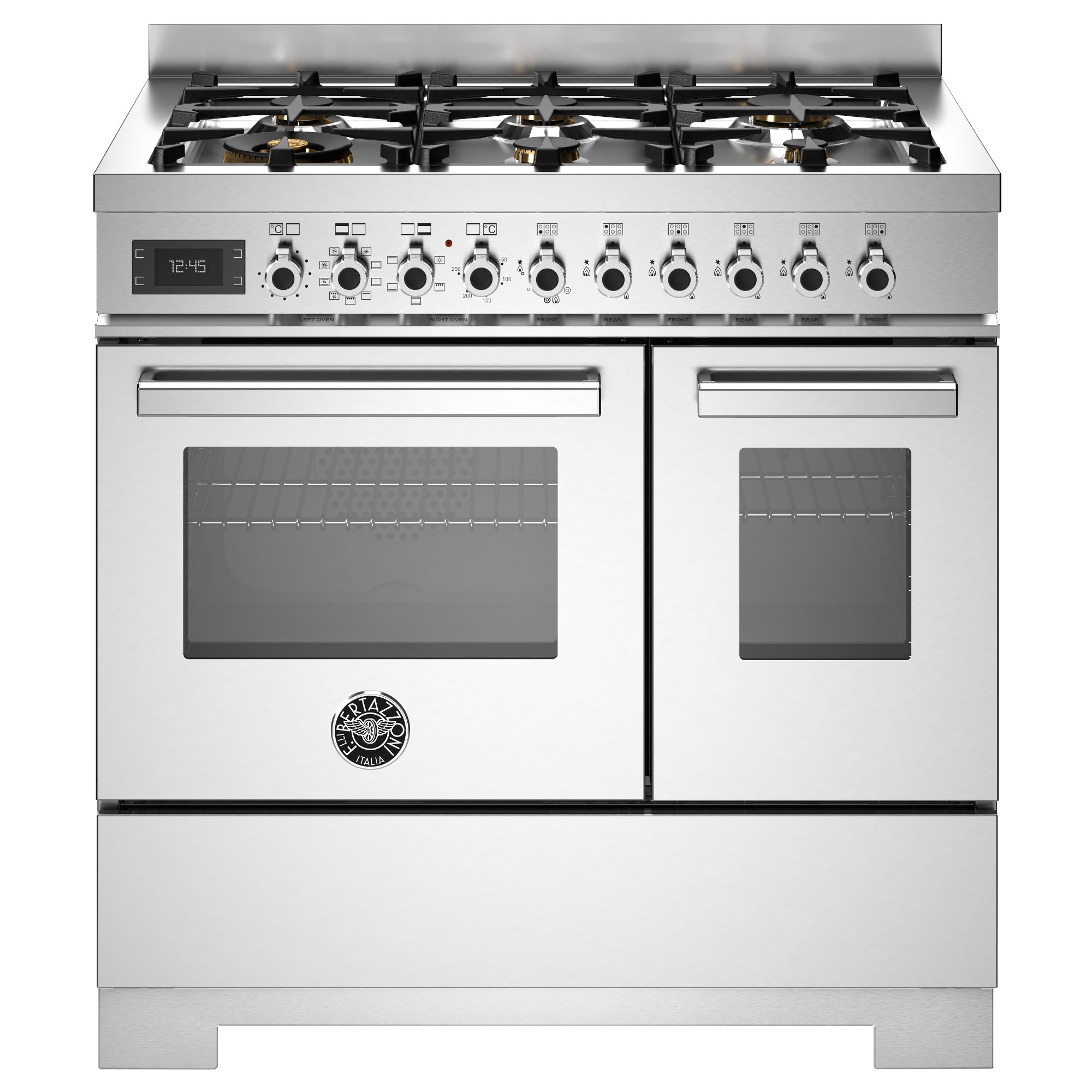 Bertazzoni  90cm Professional Dual Fuel Range Cooker PRO96L2EXT2 - Stainless Steel
