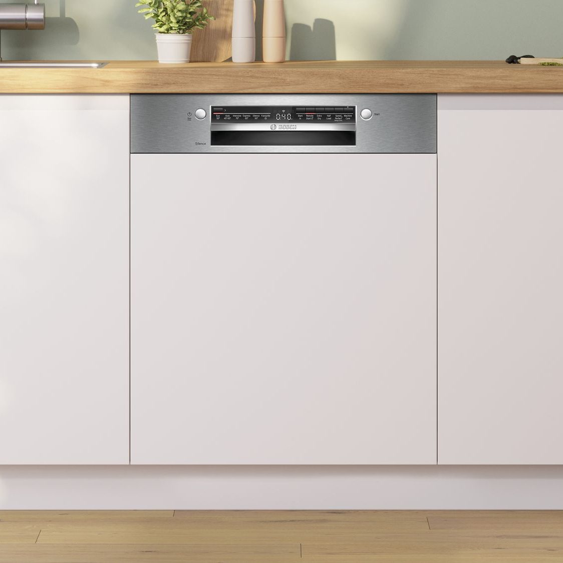 Bosch Series 2 60cm Semi Integrated Dishwasher SMI2HTS06G - Stainless Steel Bosch Series 2 60cm Semi Integrated Dishwasher SMI2HTS06G - Stainless Steel
