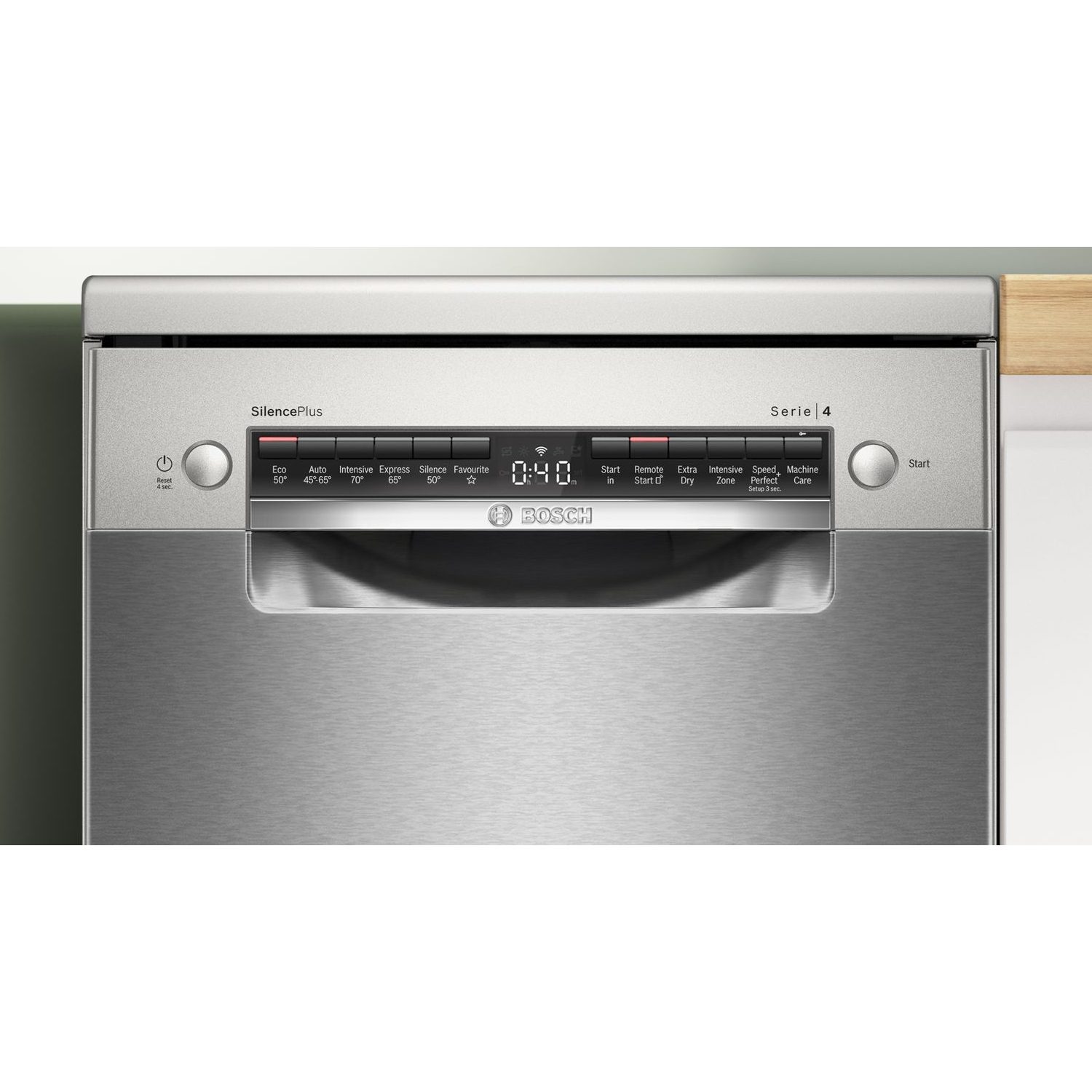 Bosch 45cm Series 4 Freestanding Dishwasher SPS4HMI14G - Silver Bosch 45cm Series 4 Freestanding Dishwasher SPS4HMI14G - Silver