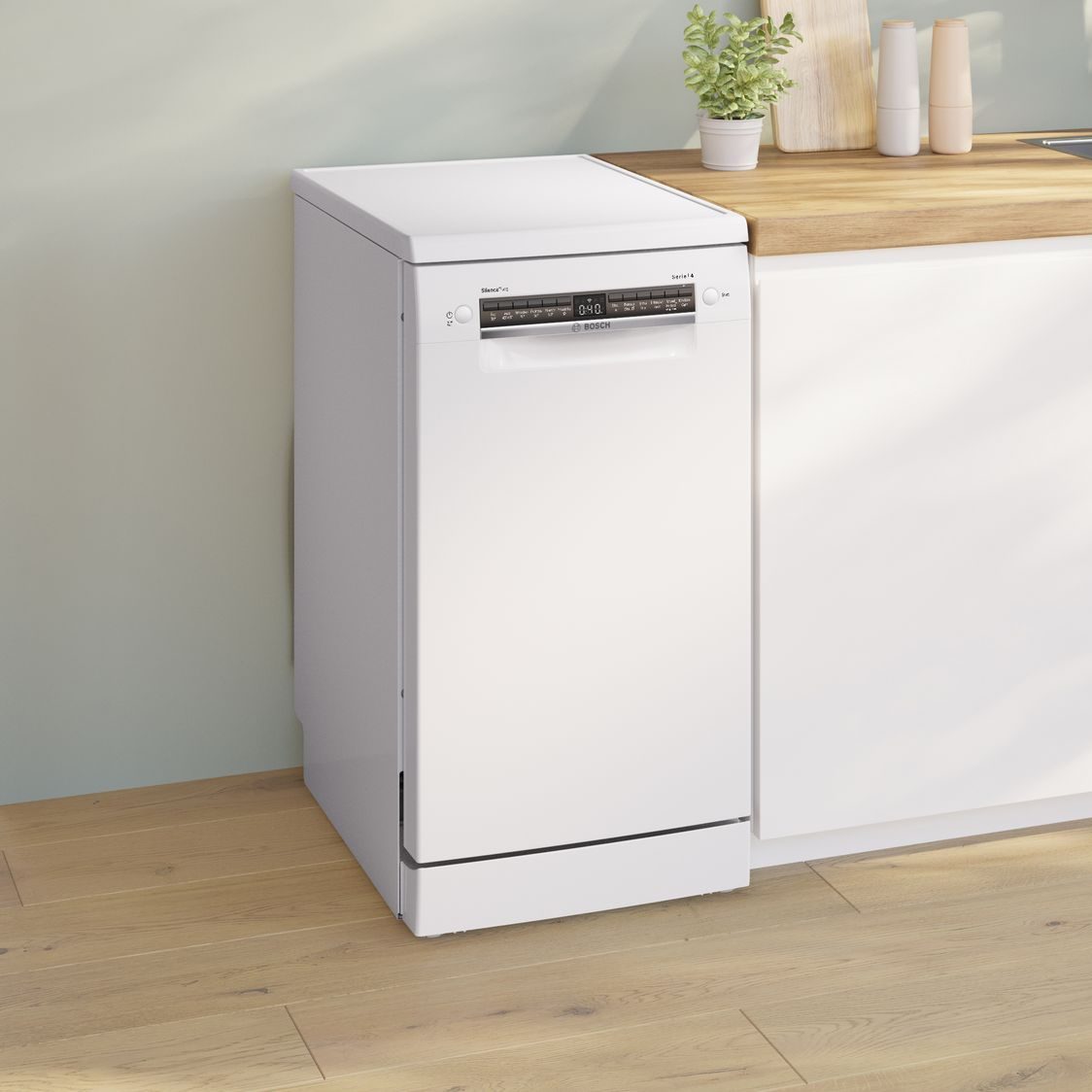 Bosch 45cm Series 4 Freestanding Dishwasher SPS4HMW14G - White Bosch 45cm Series 4 Freestanding Dishwasher SPS4HMW14G - White