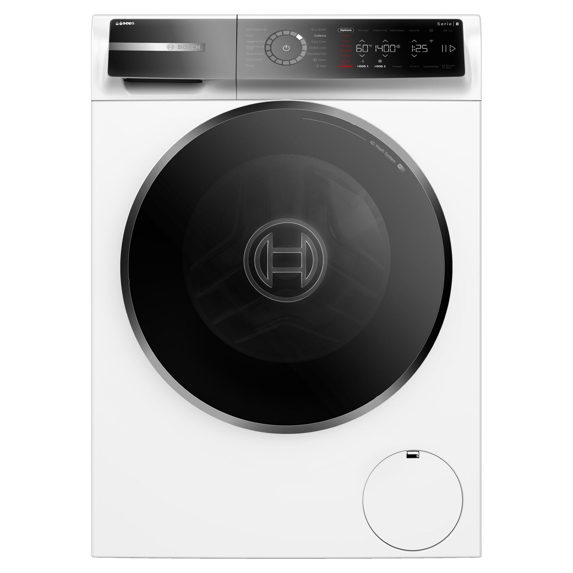 Bosch  11kg Series 8 i-Dos Washing Machine 1400rpm WGB264A1GB - White