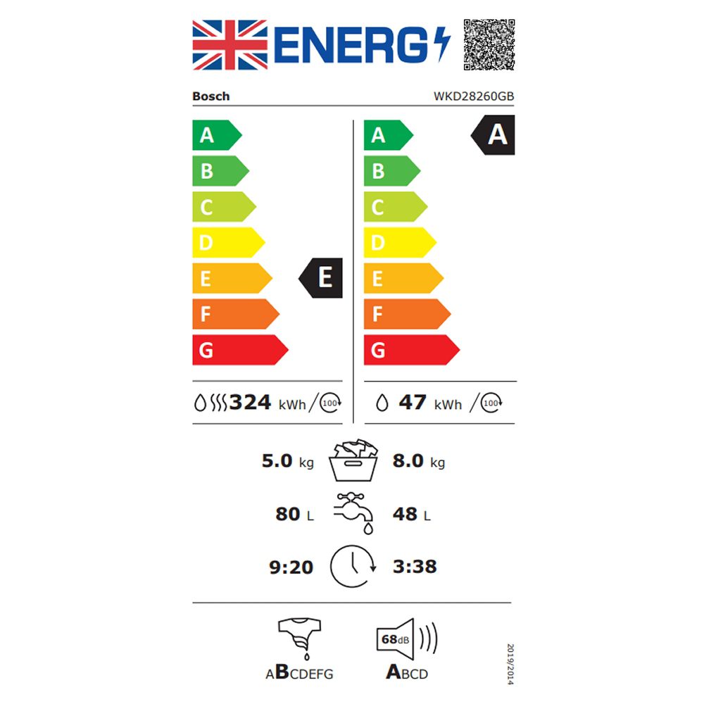 Bosch 8kg/5kg Series 4 Fully Integrated Washer Dryer WKD28260GB Bosch 8kg/5kg Series 4 Fully Integrated Washer Dryer WKD28260GB