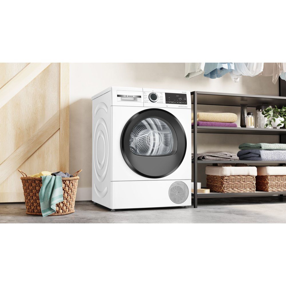 Bosch 9kg Series 6 Heat Pump Condenser Dryer WQG24502GB - White Bosch 9kg Series 6 Heat Pump Condenser Dryer WQG24502GB - White