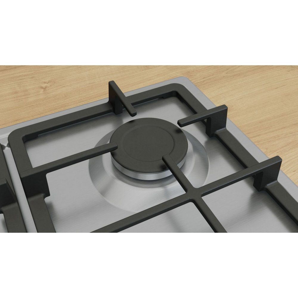 Bosch 60cm Series 4 4 Burner Gas Hob PGP6B5K90 - Stainless Steel Bosch 60cm Series 4 4 Burner Gas Hob PGP6B5K90 - Stainless Steel
