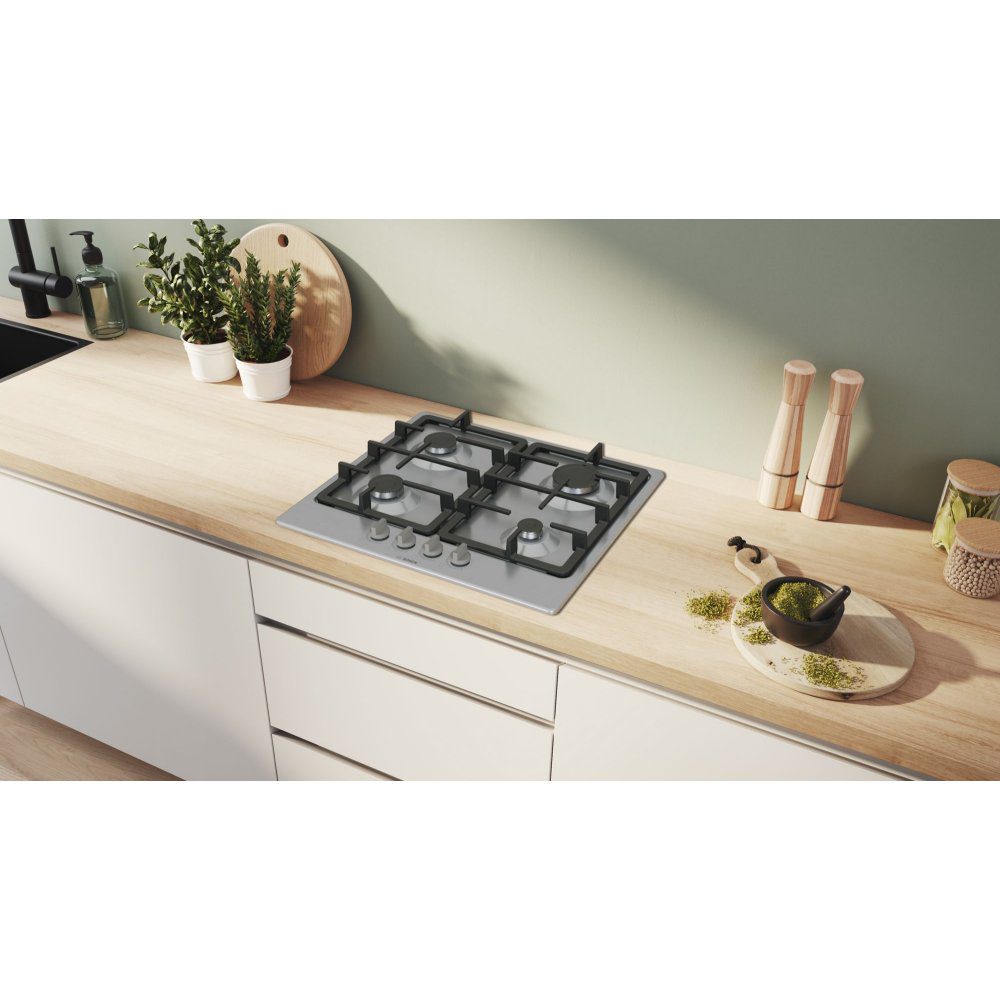 Bosch 60cm Series 4 4 Burner Gas Hob PGP6B5K90 - Stainless Steel Bosch 60cm Series 4 4 Burner Gas Hob PGP6B5K90 - Stainless Steel