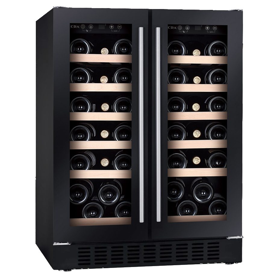 CDA  60cm Freestanding Under Counter Wine Cooler CFWC624BL - Black