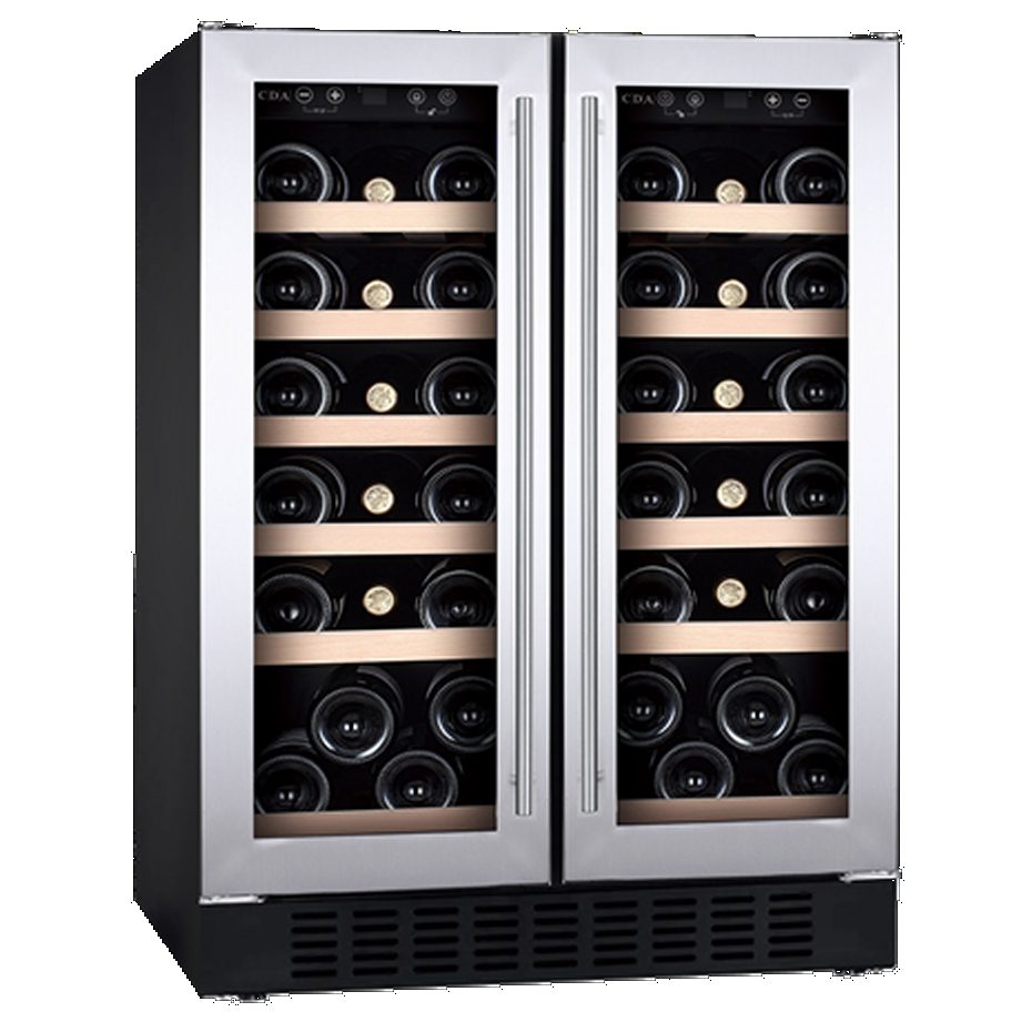 CDA  60cm Freestanding Under Counter Wine Cooler CFWC624SS - Stainless Steel