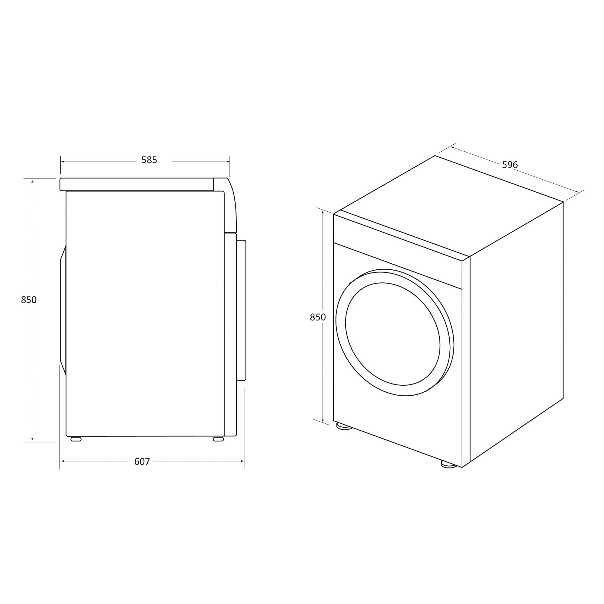 Candy 9KG Vented, White, White Door CSE V9DF Candy 9KG Vented, White, White Door CSE V9DF