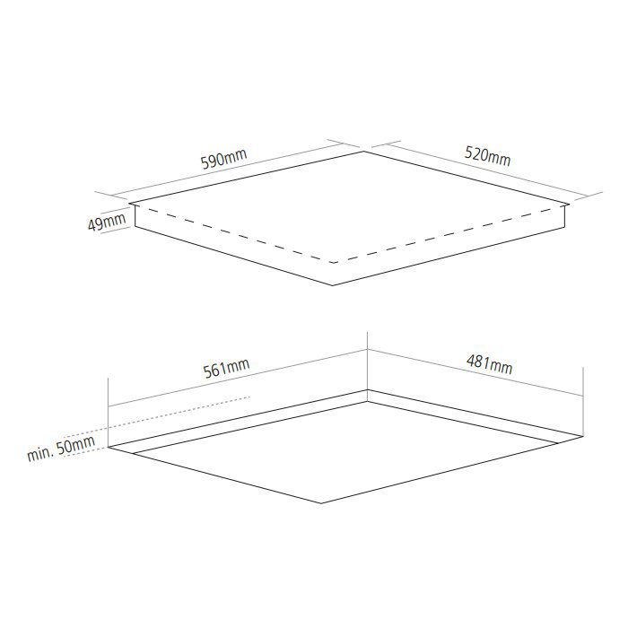 Caple 59cm Frameless 4 Zone Bridgeable Induction Hob C859I - BLACK Caple 59cm Frameless 4 Zone Bridgeable Induction Hob C859I - BLACK