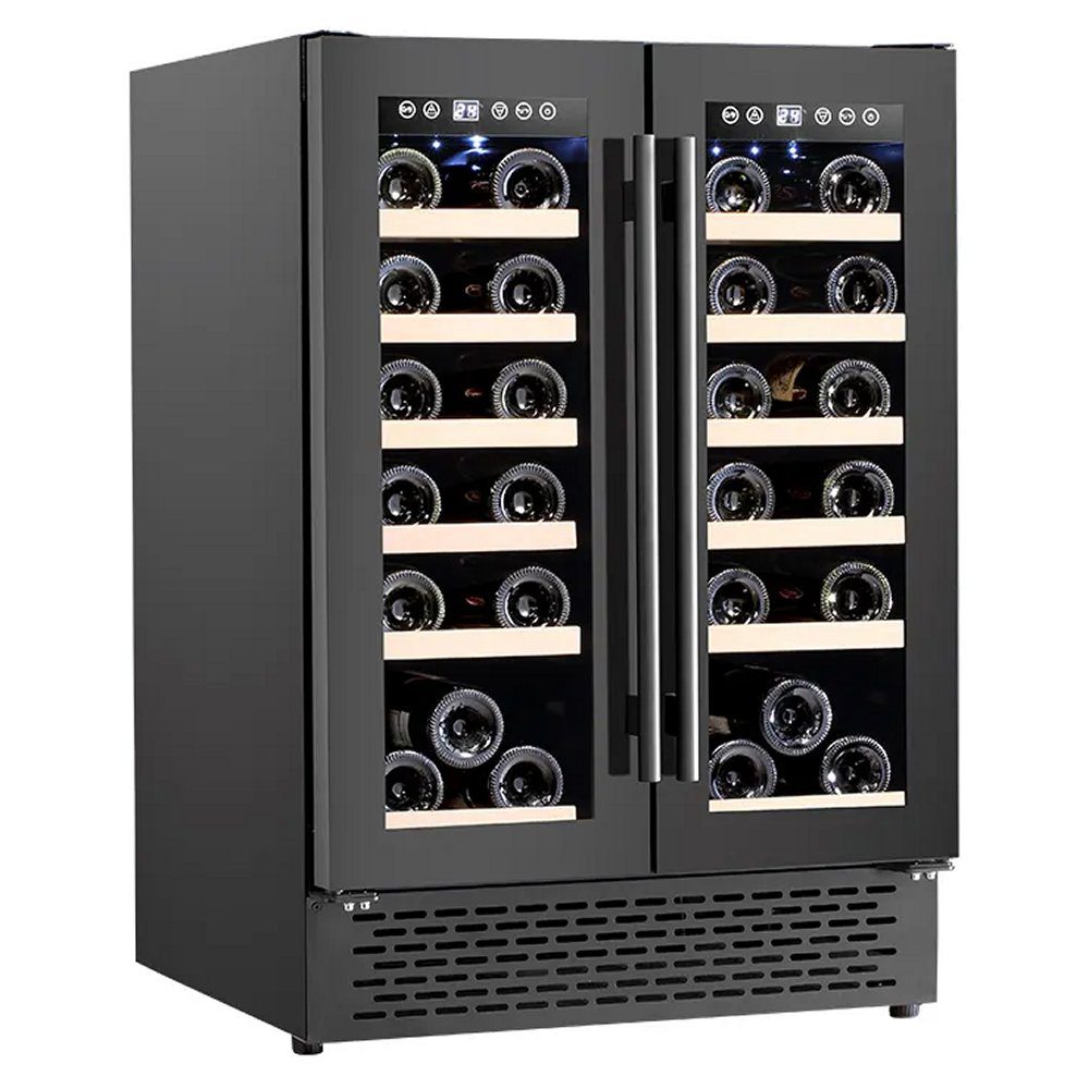 Cata 60cm Dual Zone Freestanding Wine Cabinet UBBKWC60DDF - BLACK Cata 60cm Dual Zone Freestanding Wine Cabinet UBBKWC60DDF - BLACK