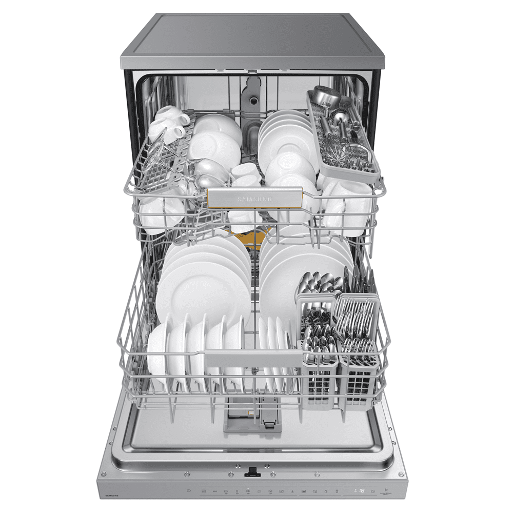 Samsung 60cm Series 6 Freestanding WiFi Dishwasher DW60DG760FSLU4 - Silver Samsung 60cm Series 6 Freestanding WiFi Dishwasher DW60DG760FSLU4 - Silver