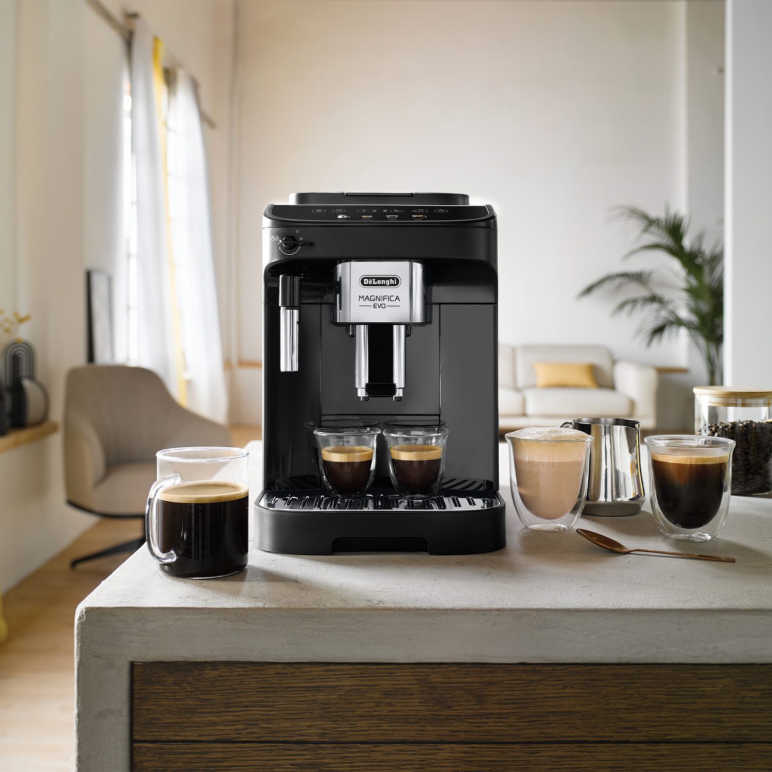 Delonghi Freestanding Magnifica Evo Bean to Cup Coffee Machine ECAM290.21.B - BLACK Delonghi Freestanding Magnifica Evo Bean to Cup Coffee Machine ECAM290.21.B - BLACK