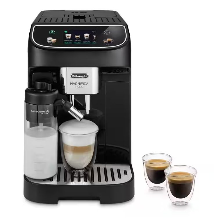 De'Longhi Freestanding Magnifica Plus Bean to Cup Coffee Machine ECAM320.60.B – Black
