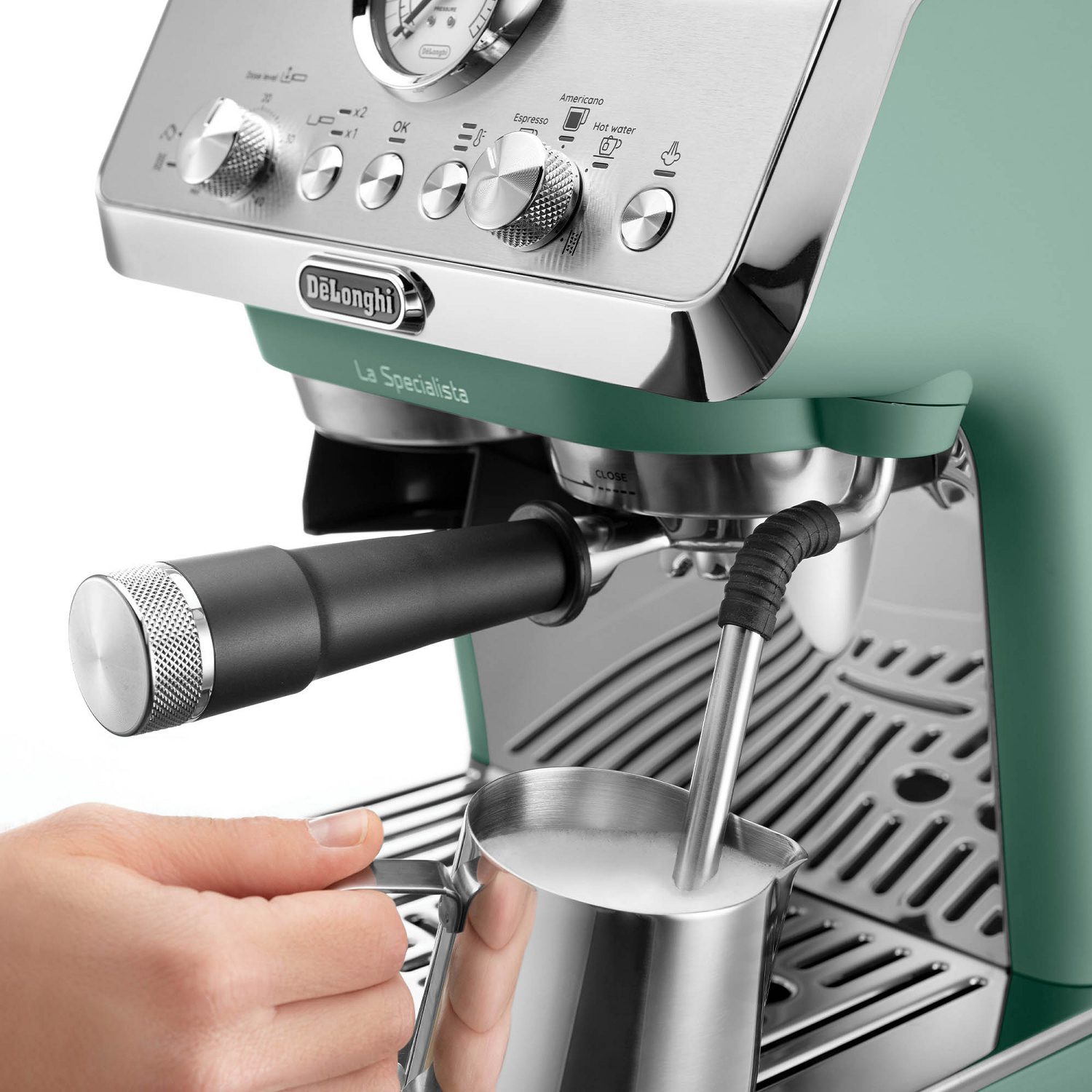 Delonghi Freestanding La Specialista Arte Bean to Cup Coffee Machine EC9155.GR - GREEN Delonghi Freestanding La Specialista Arte Bean to Cup Coffee Machine EC9155.GR - GREEN