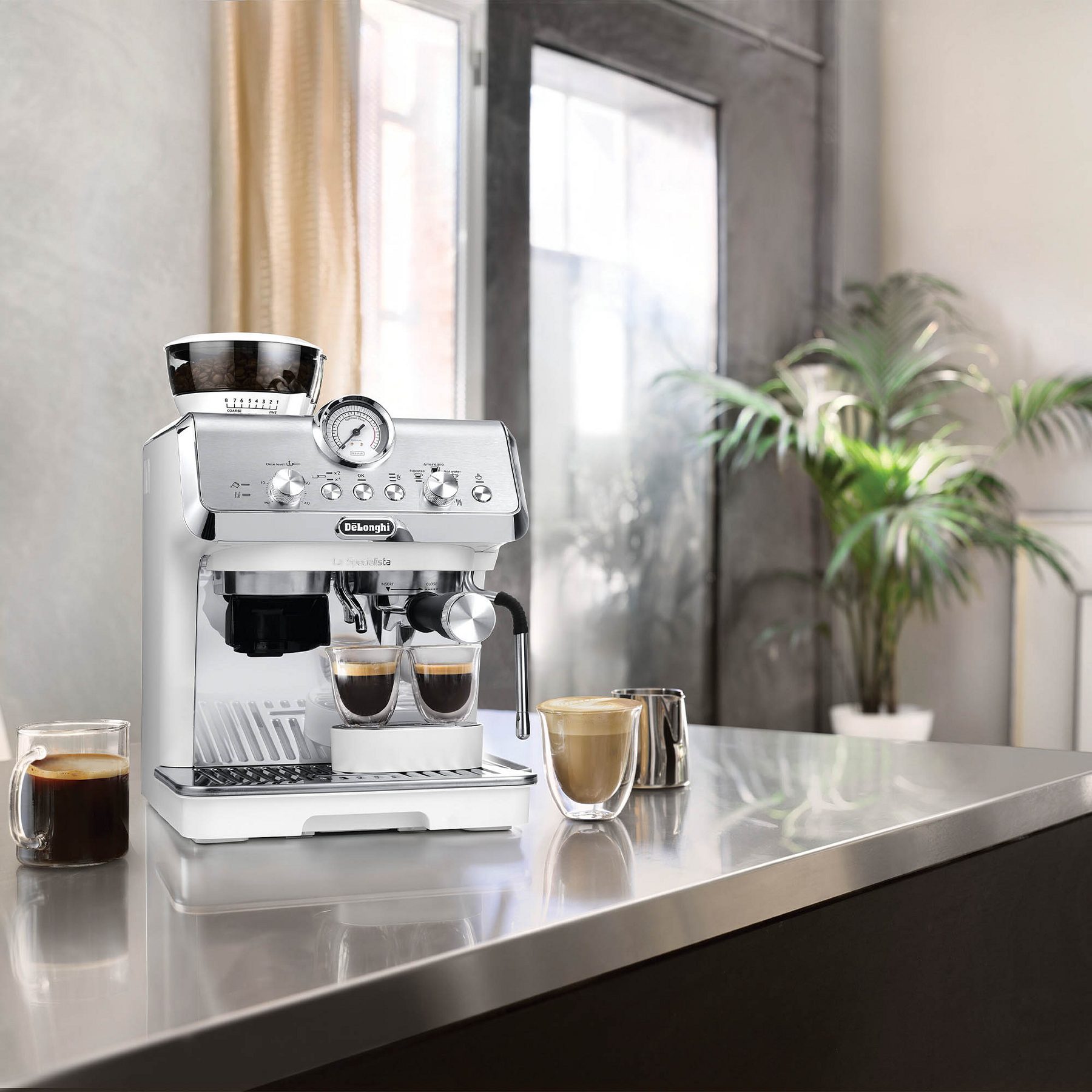 Delonghi Freestanding La Specialista Arte Bean to Cup Coffee Machine EC9155.WH - WHITE Delonghi Freestanding La Specialista Arte Bean to Cup Coffee Machine EC9155.WH - WHITE