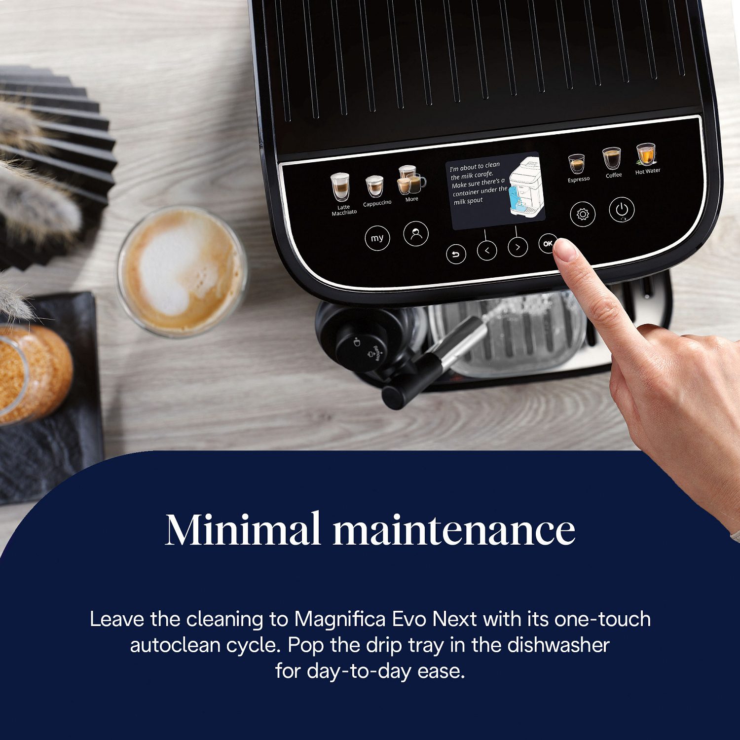 Delonghi Freestanding Magnifica Evo Next Bean to Cup Coffee Machine ECAM310.60.B - BLACK Delonghi Freestanding Magnifica Evo Next Bean to Cup Coffee Machine ECAM310.60.B - BLACK