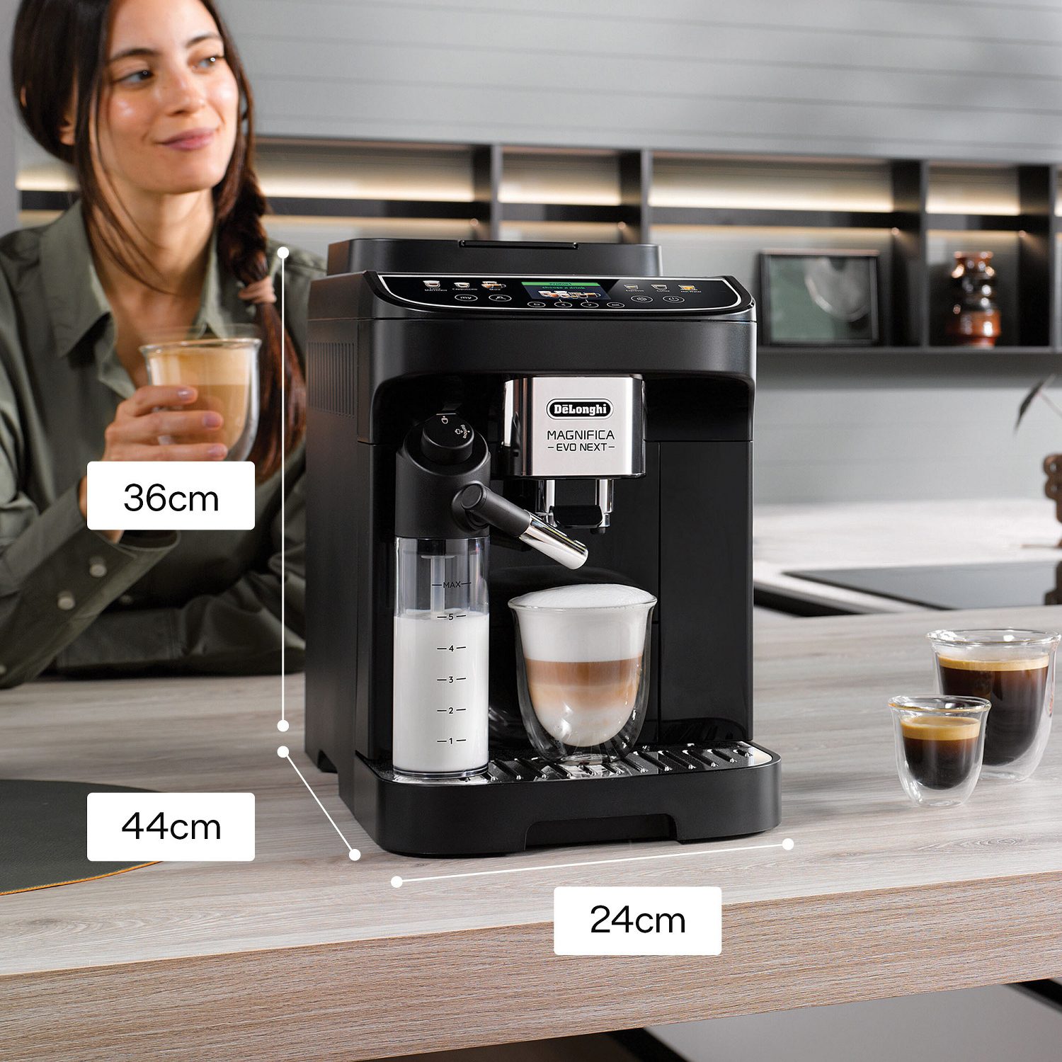 Delonghi Freestanding Magnifica Evo Next Bean to Cup Coffee Machine ECAM310.60.B - BLACK Delonghi Freestanding Magnifica Evo Next Bean to Cup Coffee Machine ECAM310.60.B - BLACK