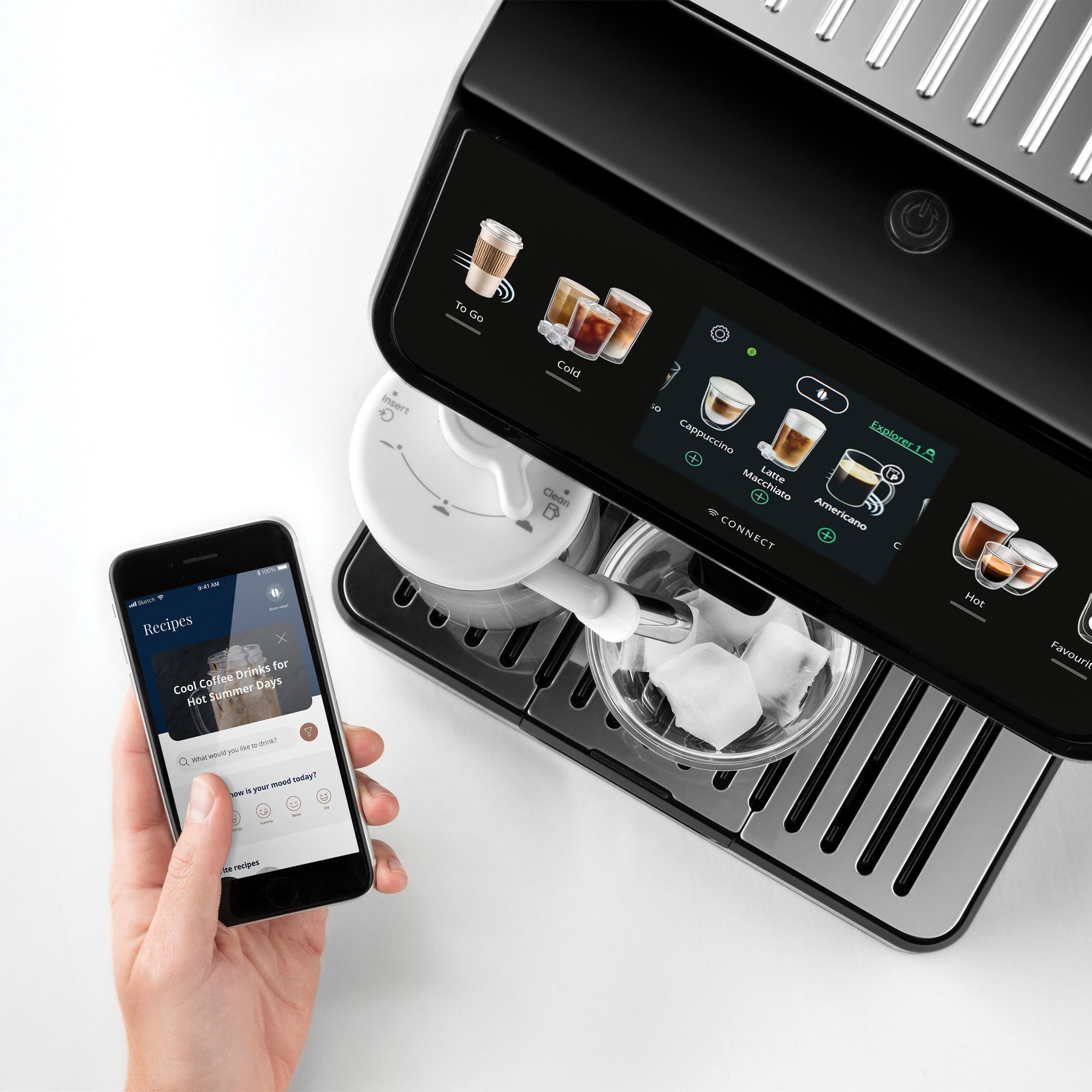 Delonghi Freestanding Eletta Explore Bean to Cup Coffee Machine ECAM450.86.T - TITANIUM Delonghi Freestanding Eletta Explore Bean to Cup Coffee Machine ECAM450.86.T - TITANIUM