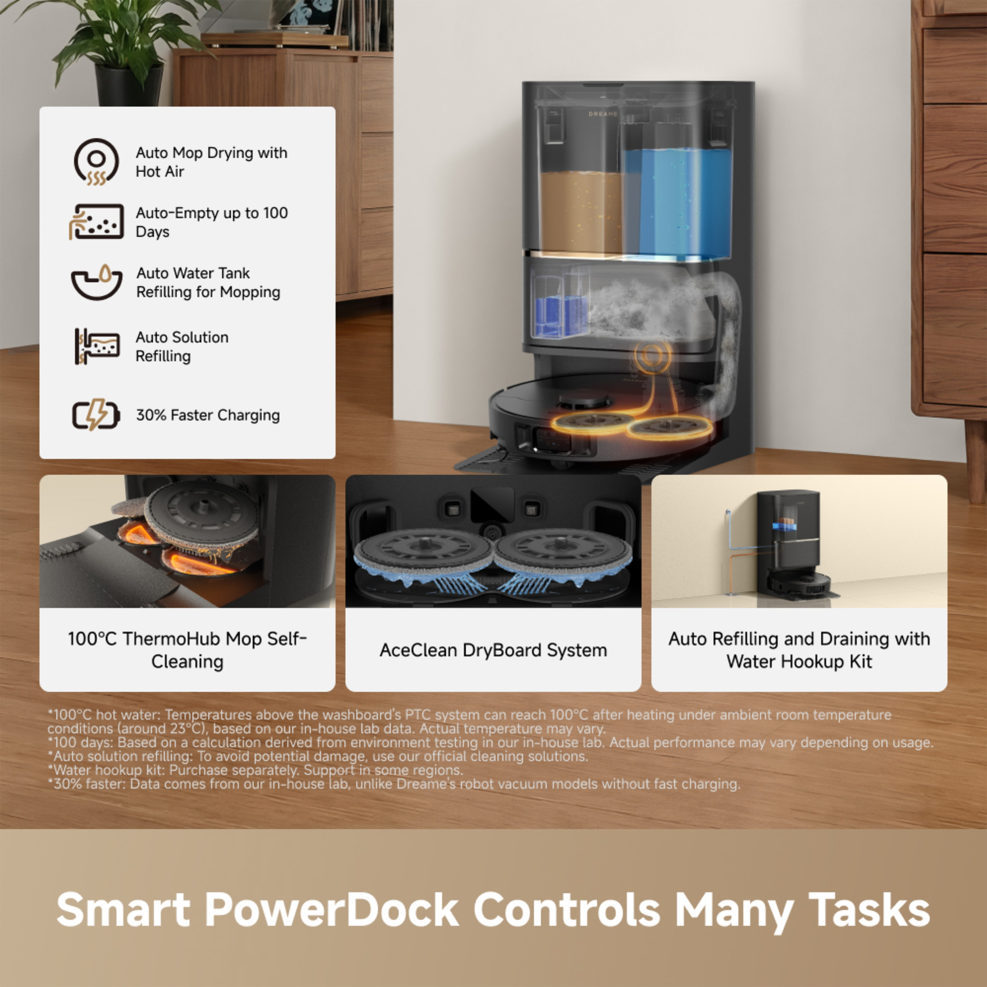 Dreame L50 Ultra Ae Robot Vacuum Cleaner and Mop With Self-Cleaning and Auto-Empty RLL51SE_BK - Black Dreame L50 Ultra Ae Robot Vacuum Cleaner and Mop With Self-Cleaning and Auto-Empty RLL51SE_BK - Black