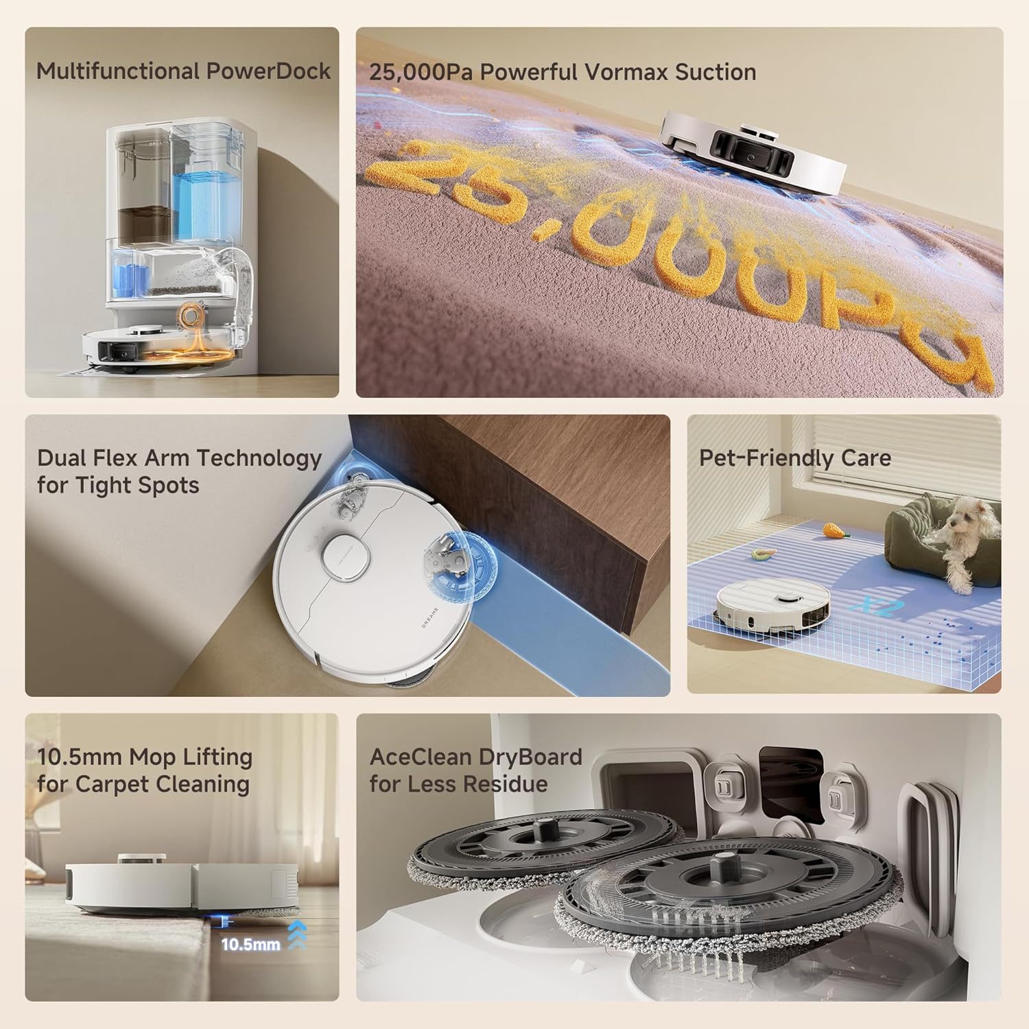 Dreame L10s Ultra Gen 3 Kit Robot Vacuum Cleaner and Mop with Self-Cleaning and Auto-Empty RLL53SE White Dreame L10s Ultra Gen 3 Kit Robot Vacuum Cleaner and Mop with Self-Cleaning and Auto-Empty RLL53SE White