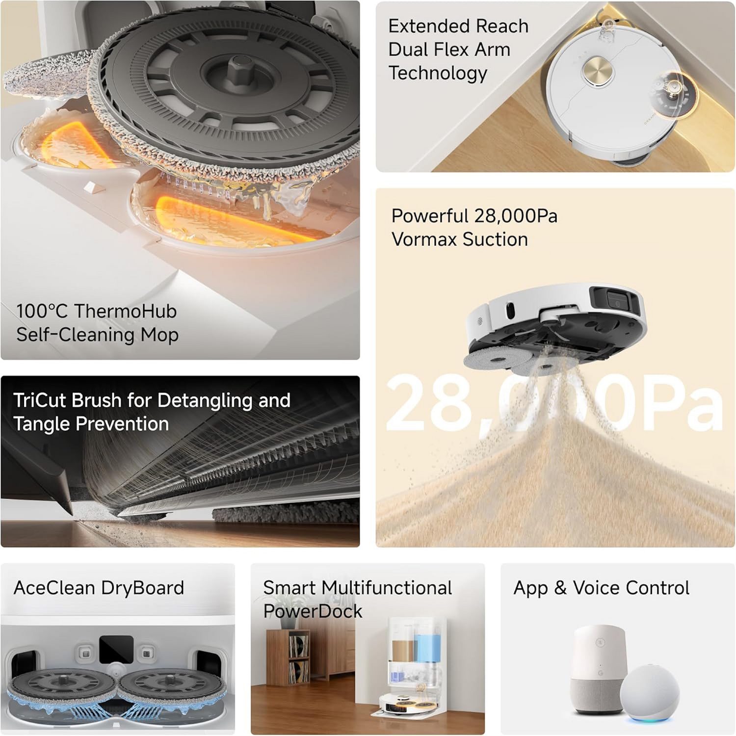 Dreame L50 Ultra Ae Robot Vacuum Cleaner and Mop With Self-Cleaning and Auto-Empty RLL51SE_WH White Dreame L50 Ultra Ae Robot Vacuum Cleaner and Mop With Self-Cleaning and Auto-Empty RLL51SE_WH White