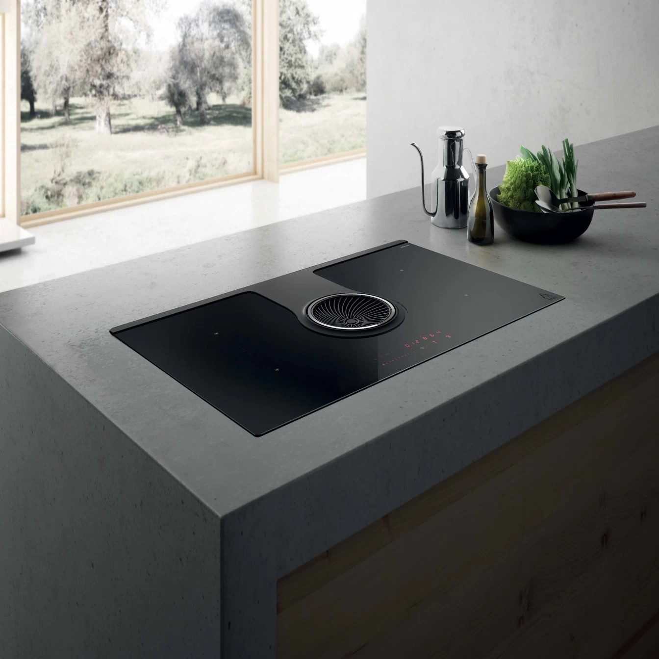 Elica 83cm Air Venting Induction Hob NT-ONE-EVO - BLACK Elica 83cm Air Venting Induction Hob NT-ONE-EVO - BLACK