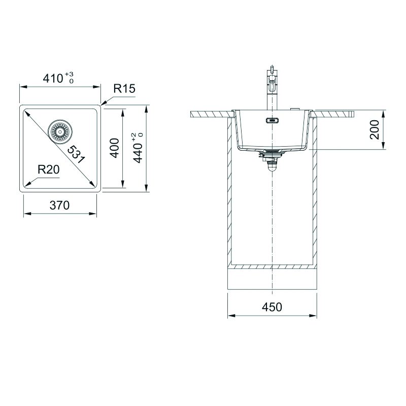 Franke Maris Single Bowl Undermount Sink MRG110-37 CO - COFFEE Franke Maris Single Bowl Undermount Sink MRG110-37 CO - COFFEE