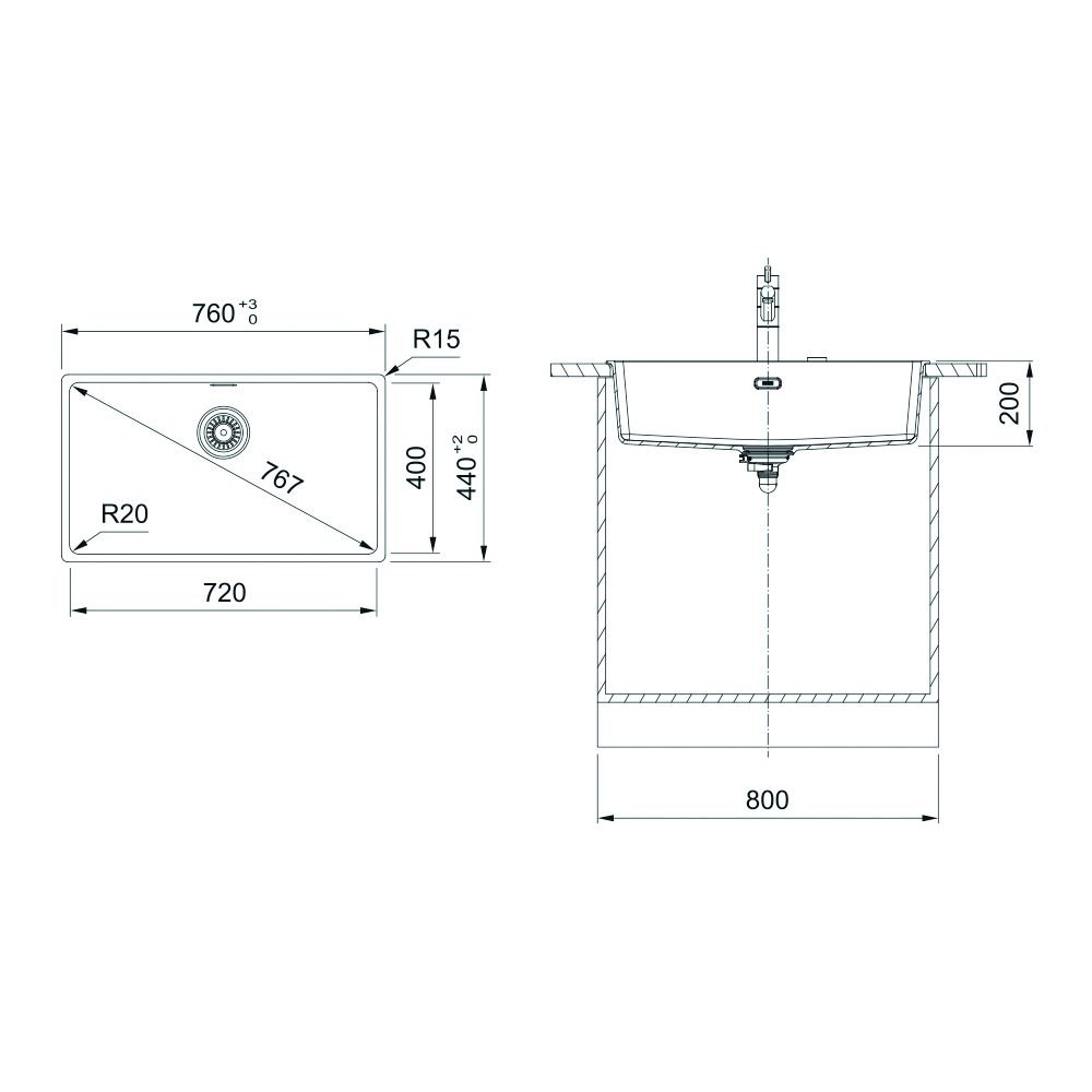 Franke Maris Single Bowl Undermount Sink MRG110-72 CO - COFFEE Franke Maris Single Bowl Undermount Sink MRG110-72 CO - COFFEE