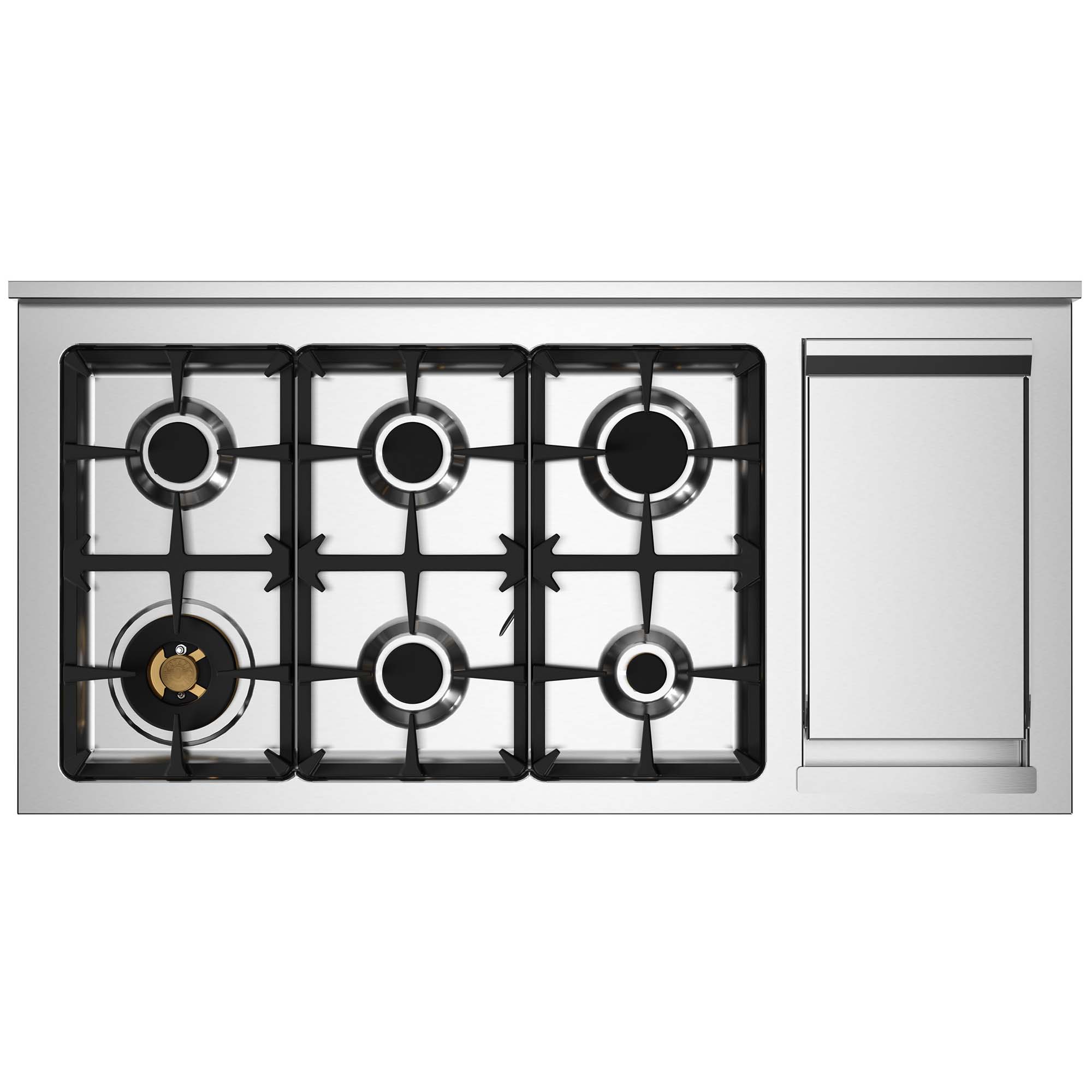 Bertazzoni 120cm Heritage Dual Fuel Range Cooker With Griddle HER126G2ENET2 - Black Bertazzoni 120cm Heritage Dual Fuel Range Cooker With Griddle HER126G2ENET2 - Black