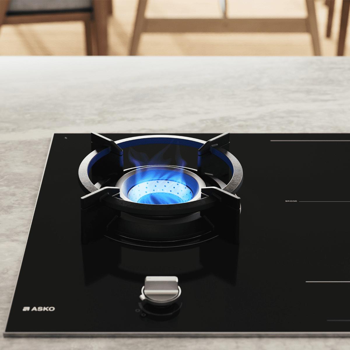 Asko 90cm Mixed Fuel Induction And Gas Hob HIG89524BGB1 - BLACK Asko 90cm Mixed Fuel Induction And Gas Hob HIG89524BGB1 - BLACK