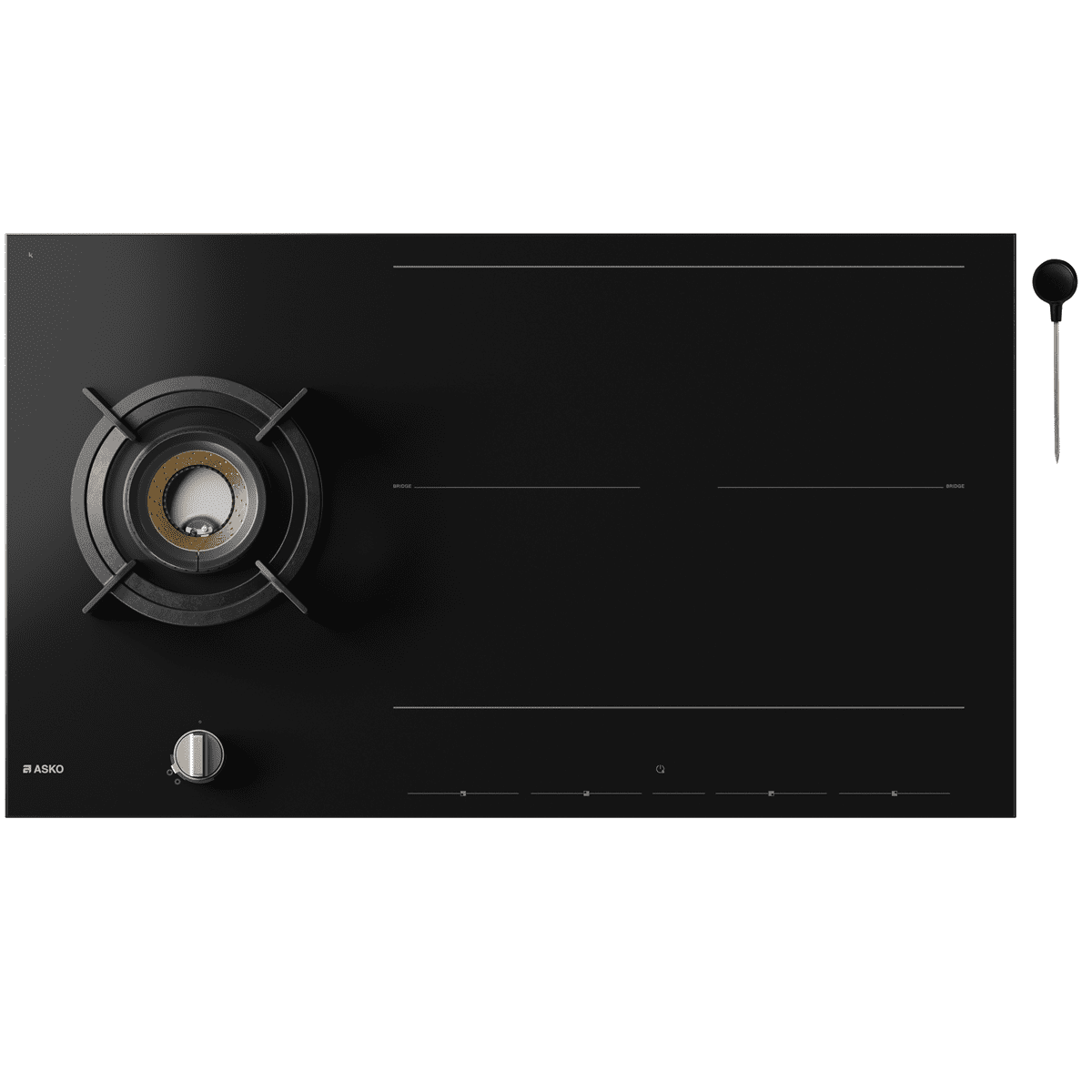 Asko 90cm Mixed Fuel Induction And Gas Hob HIG89524BGB1 - Black