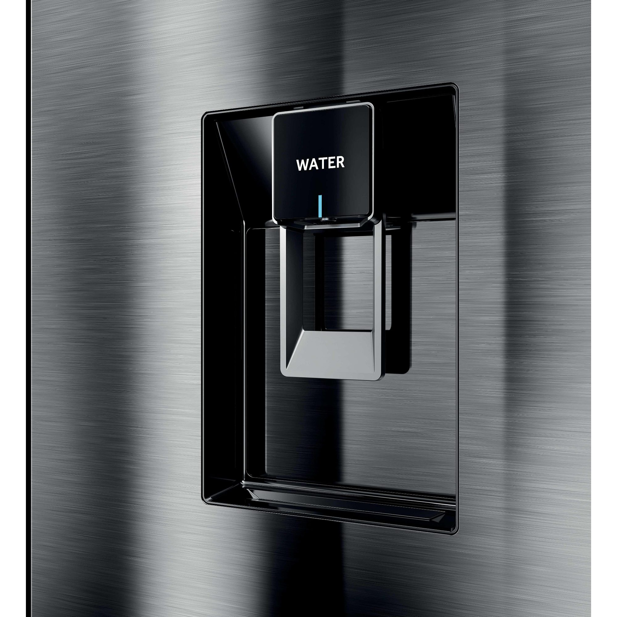 Haier Four Door Cube 90 Series 7 Fridge Freezer With Ice & Water HCW79F19EHSB - Black Steel Haier Four Door Cube 90 Series 7 Fridge Freezer With Ice & Water HCW79F19EHSB - Black Steel