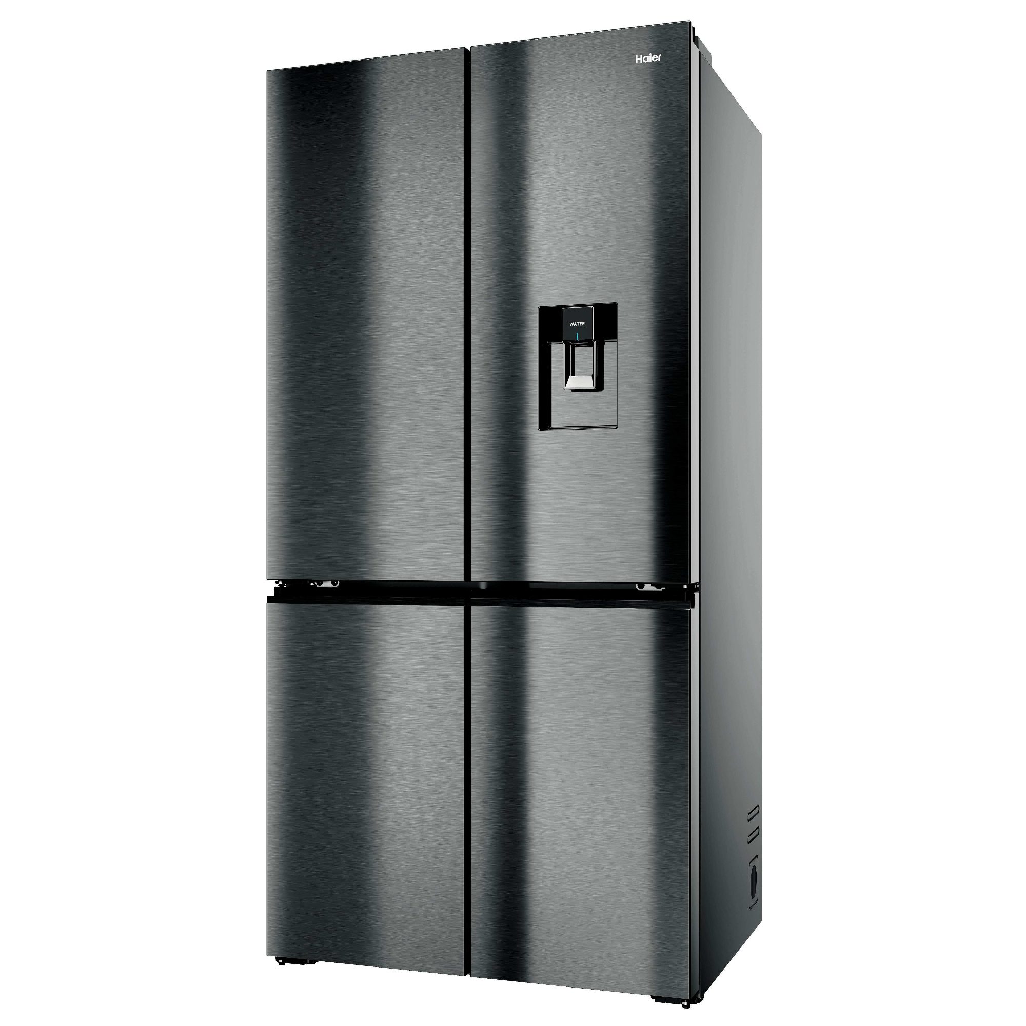 Haier Four Door Cube 90 Series 7 Fridge Freezer With Ice & Water HCW79F19EHSB - Black Steel Haier Four Door Cube 90 Series 7 Fridge Freezer With Ice & Water HCW79F19EHSB - Black Steel