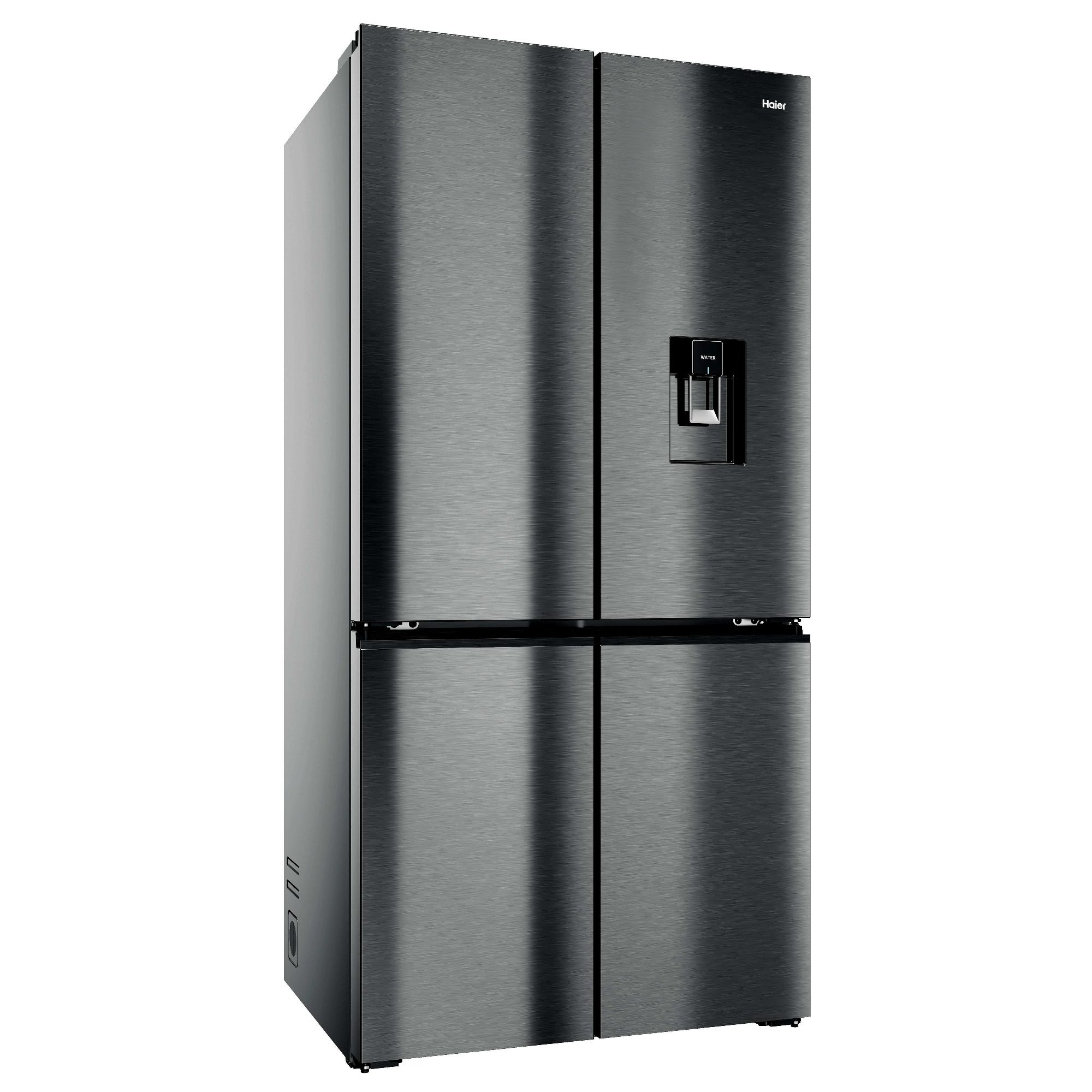 Haier Four Door Cube 90 Series 7 Fridge Freezer With Ice & Water HCW79F19EHSB - Black Steel Haier Four Door Cube 90 Series 7 Fridge Freezer With Ice & Water HCW79F19EHSB - Black Steel