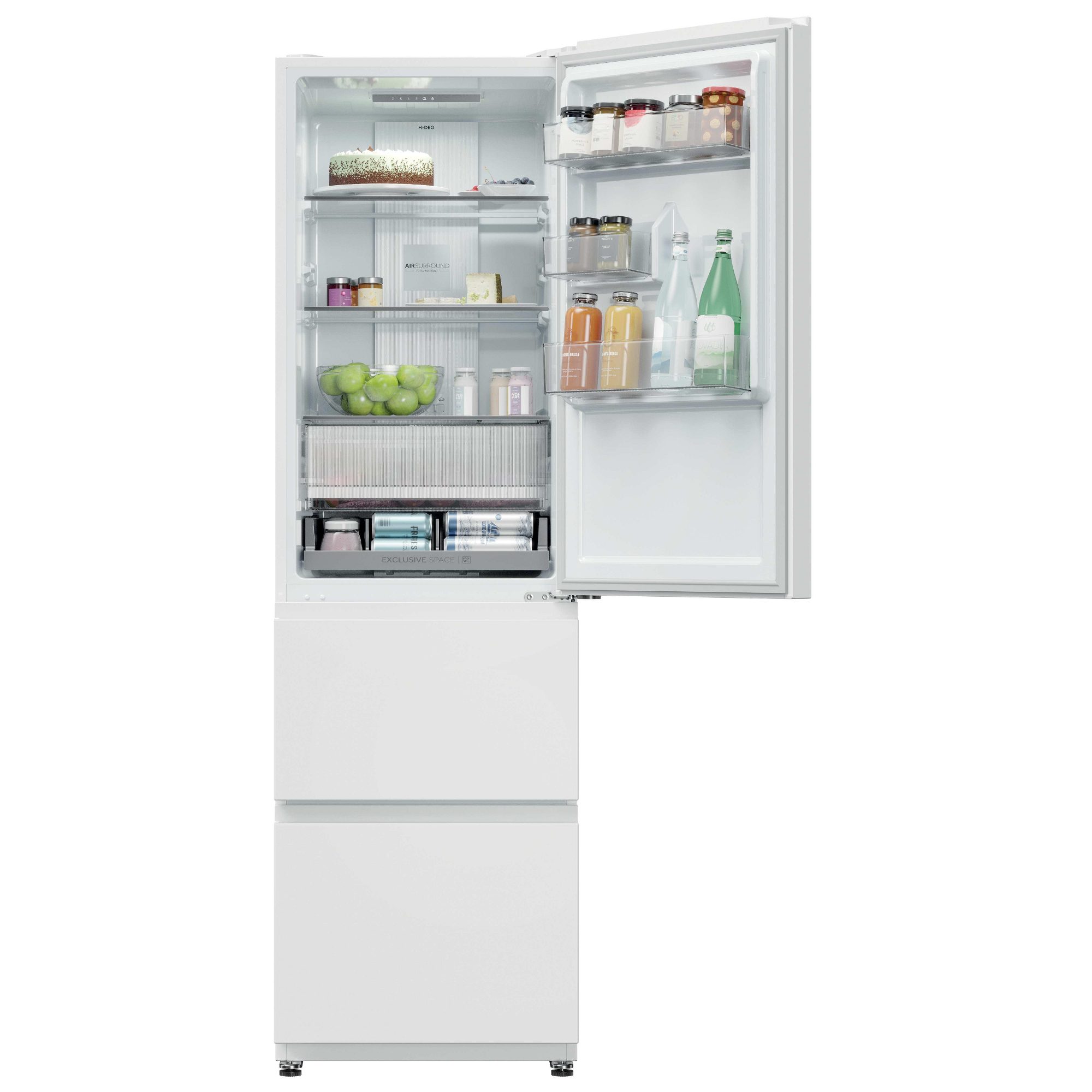 Haier 55cm Frost Free Fridge Freezer HTR3518ENMWK - White Haier 55cm Frost Free Fridge Freezer HTR3518ENMWK - White