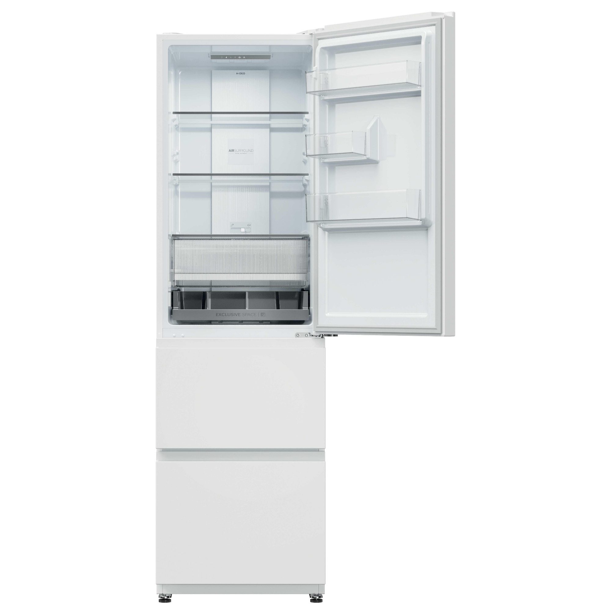 Haier 55cm Frost Free Fridge Freezer HTR3518ENMWK - White Haier 55cm Frost Free Fridge Freezer HTR3518ENMWK - White