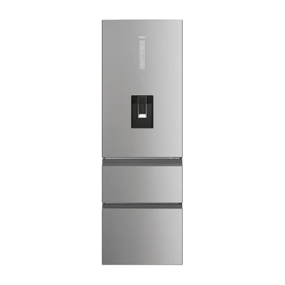 Haier  60cm MyZone Frost Free Fridge Freezer With Water HTW5618EWMG - Stainless Steel