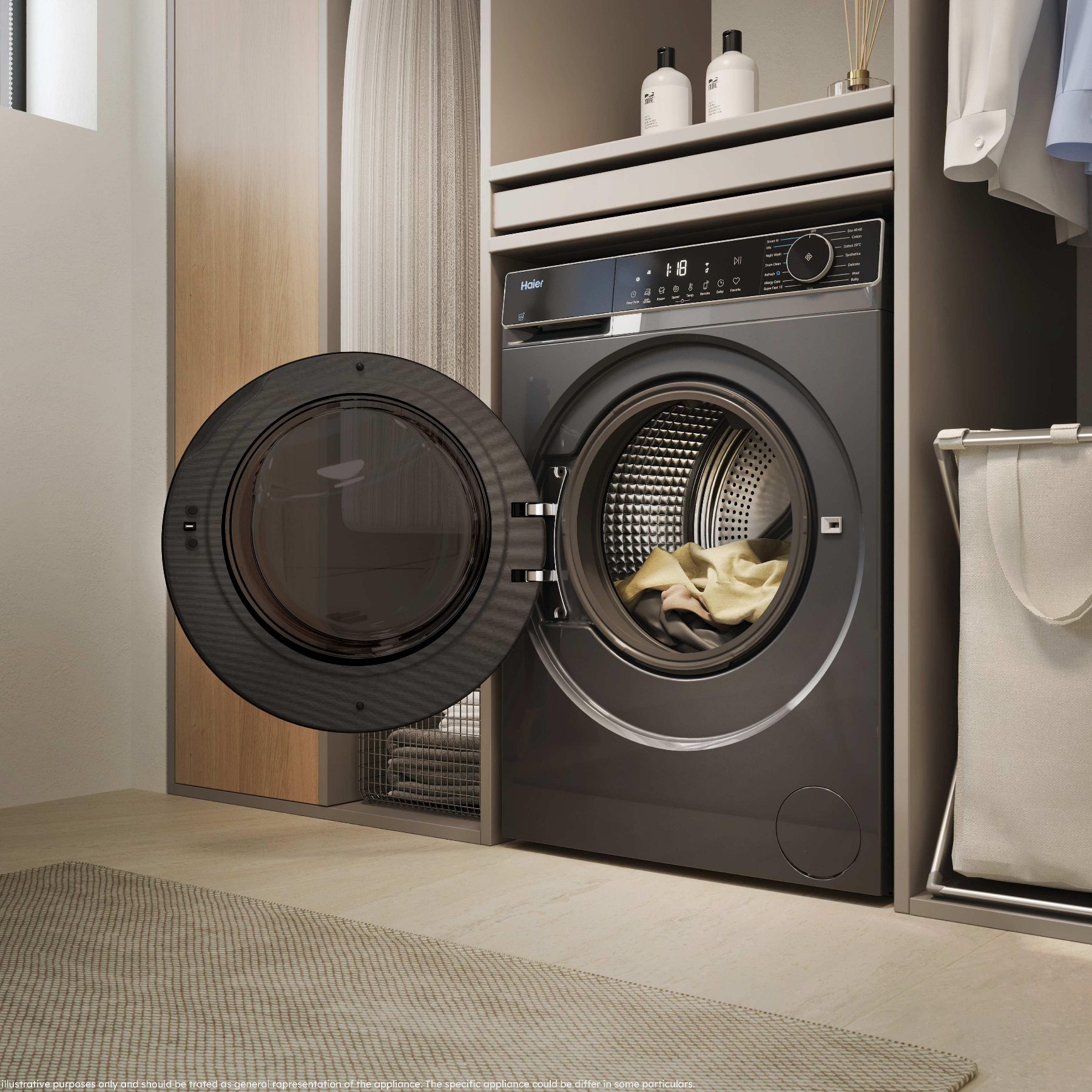 Haier 9kg/5kg X5 Washer Dryer HWD90BP14357GTUK - Graphite Haier 9kg/5kg X5 Washer Dryer HWD90BP14357GTUK - Graphite